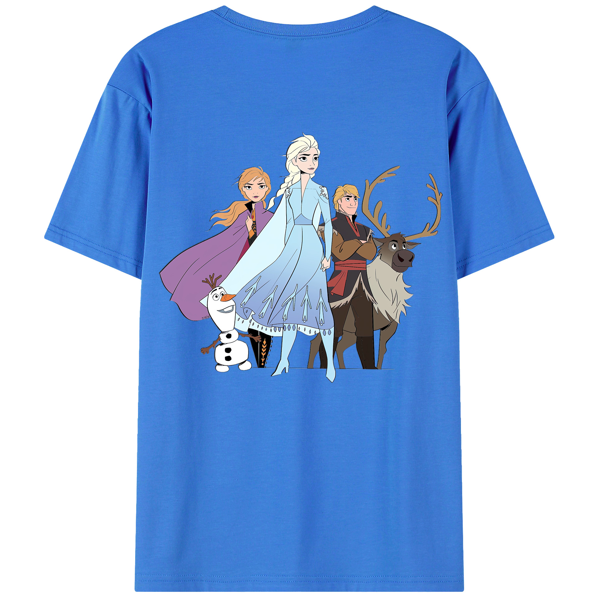 （画像用） アナと雪の女王 アンナ エルサ Frozen Anna Elsa 綿100％半袖Tシャツ（背面プリント）