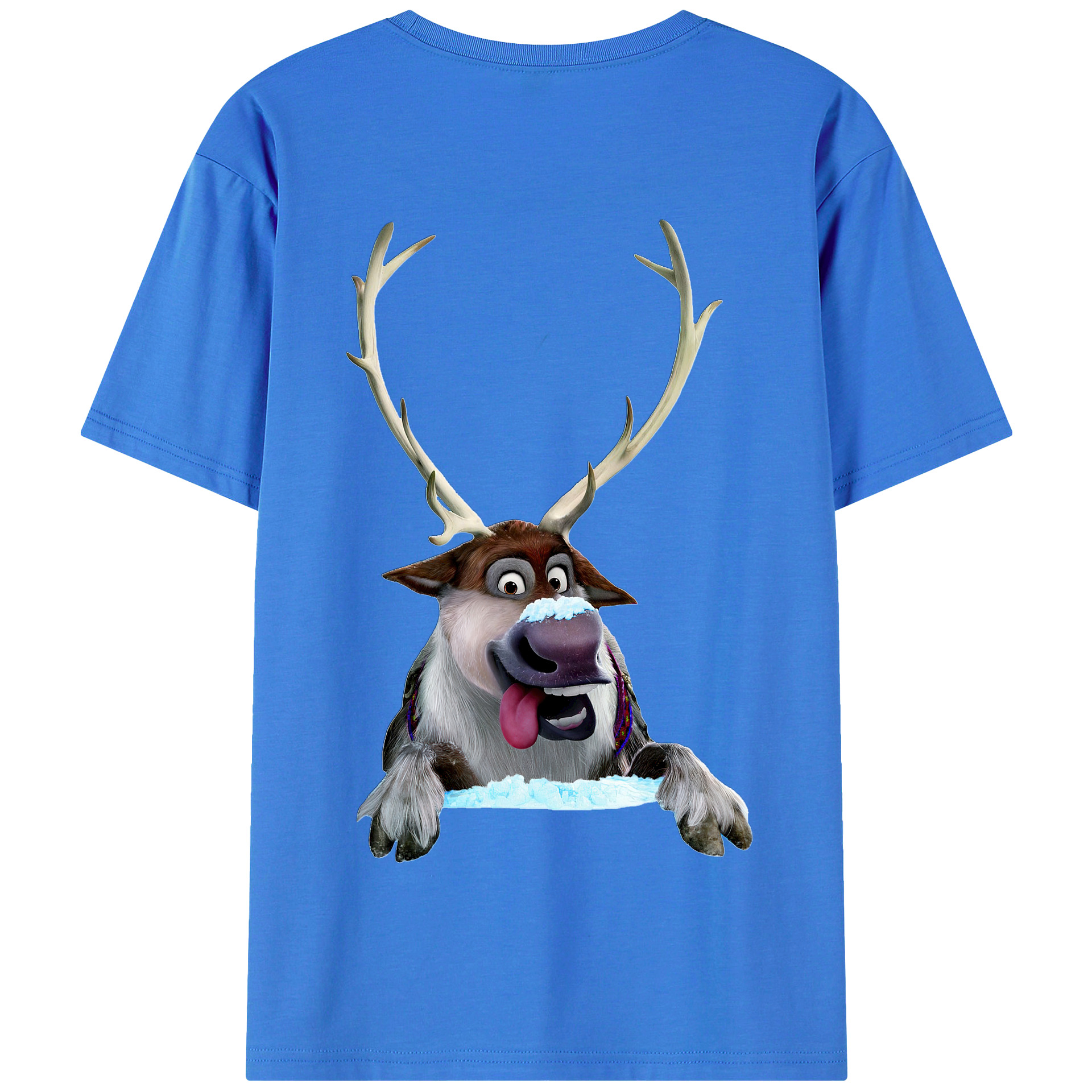 アナと雪の女王 アンナ エルサ Frozen Anna Elsa 綿100％半袖Tシャツ（背面プリント）