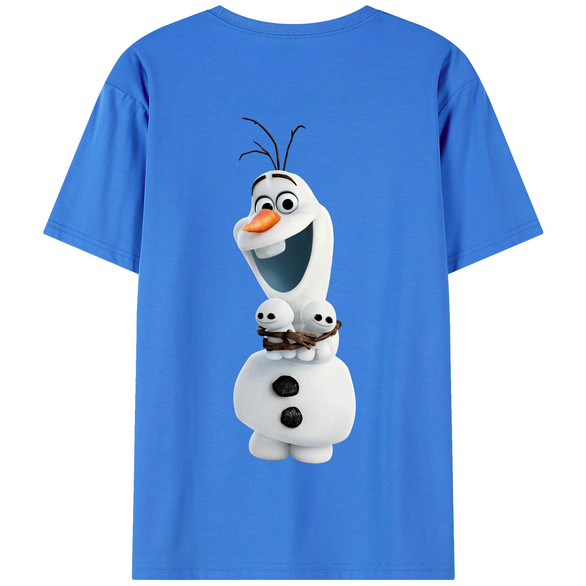 （画像用） アナと雪の女王 アンナ エルサ Frozen Anna Elsa 綿100％半袖Tシャツ（背面プリント）