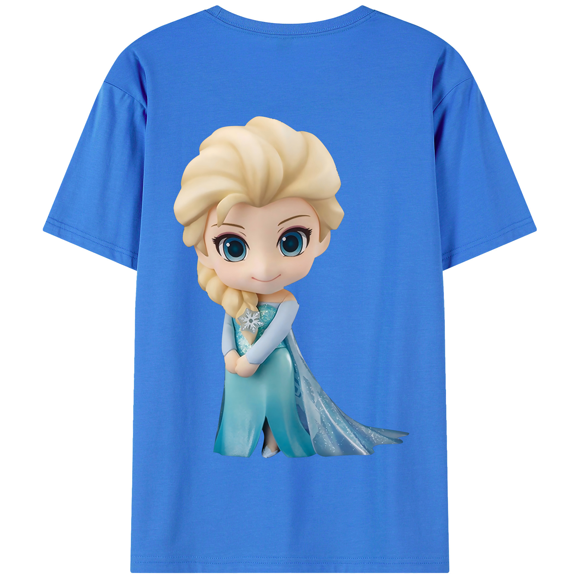 （画像用） アナと雪の女王 アンナ エルサ Frozen Anna Elsa 綿100％半袖Tシャツ（背面プリント）