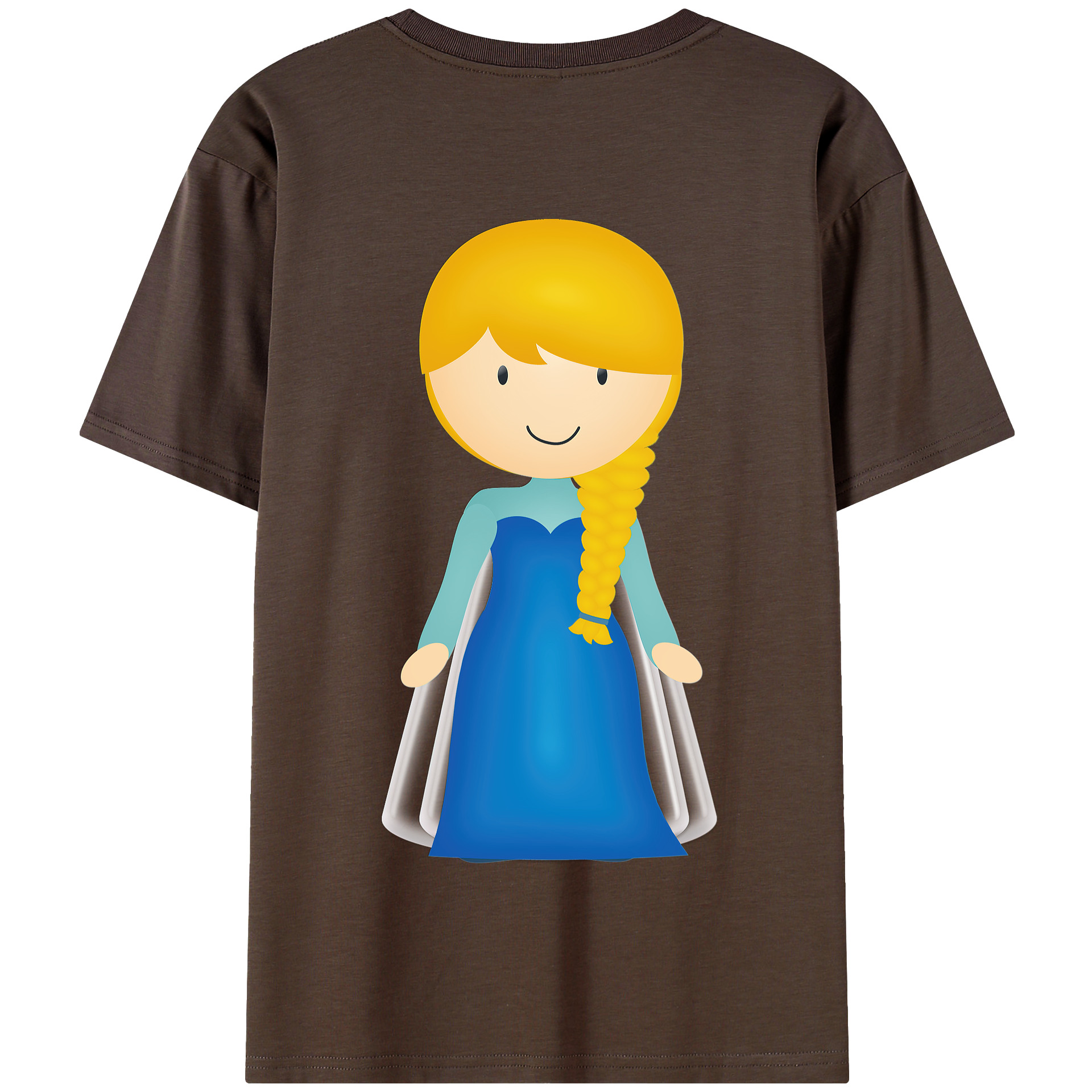 （画像用） アナと雪の女王 アンナ エルサ Frozen Anna Elsa 綿100％半袖Tシャツ（背面プリント）