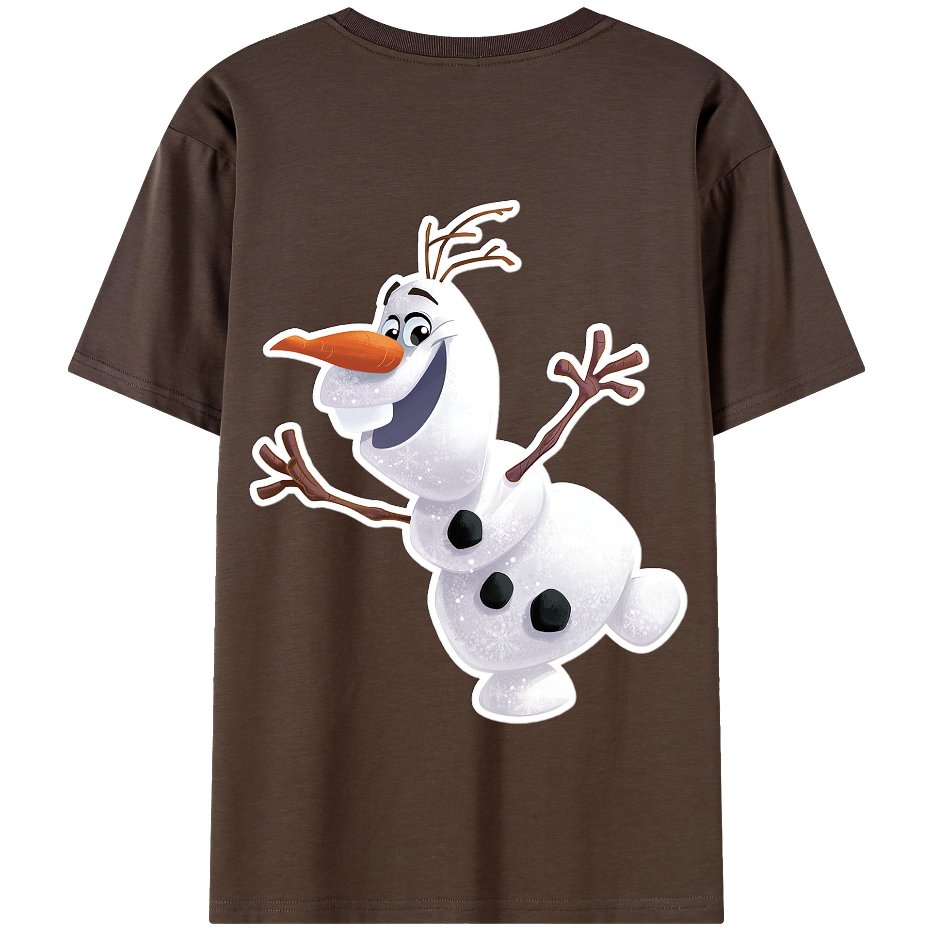 （画像用） アナと雪の女王 アンナ エルサ Frozen Anna Elsa 綿100％半袖Tシャツ（背面プリント）