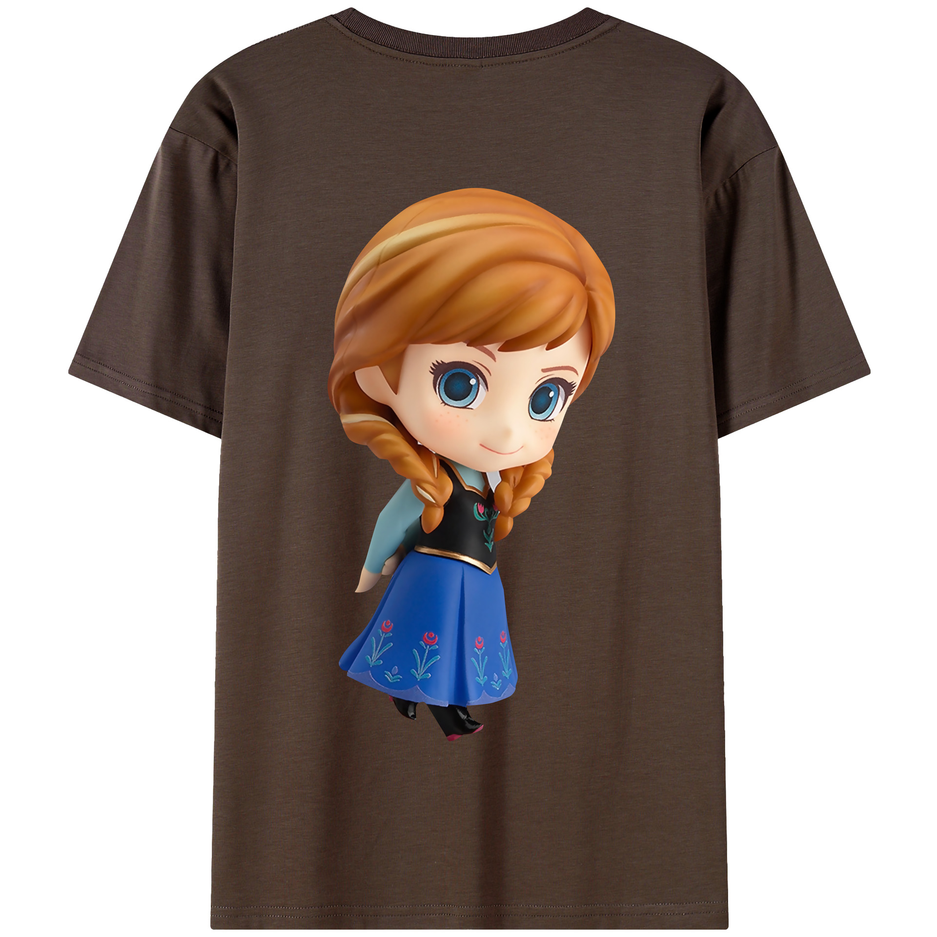 （画像用） アナと雪の女王 アンナ エルサ Frozen Anna Elsa 綿100％半袖Tシャツ（背面プリント）