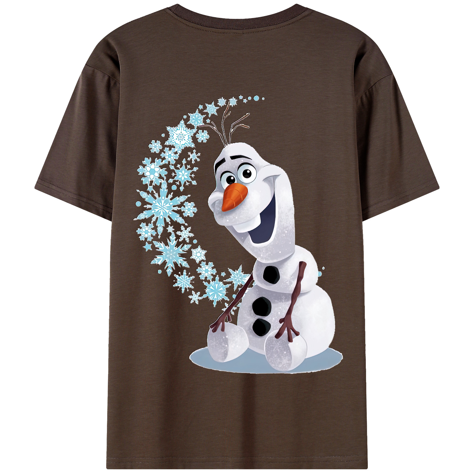 （画像用） アナと雪の女王 アンナ エルサ Frozen Anna Elsa 綿100％半袖Tシャツ（背面プリント）