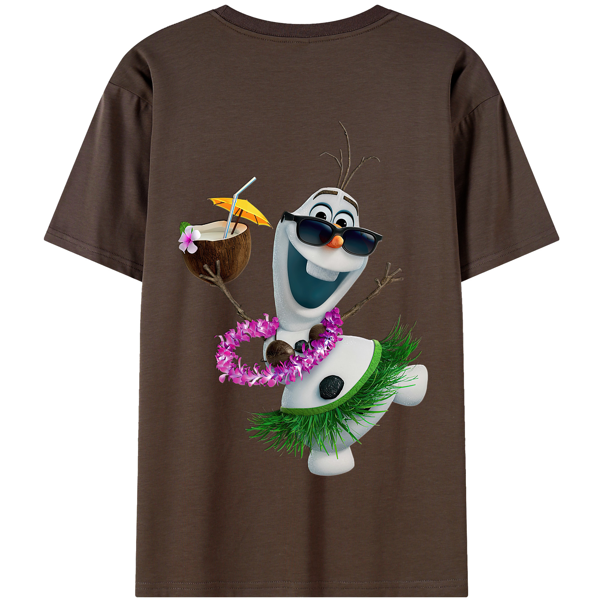 （画像用） アナと雪の女王 アンナ エルサ Frozen Anna Elsa 綿100％半袖Tシャツ（背面プリント）