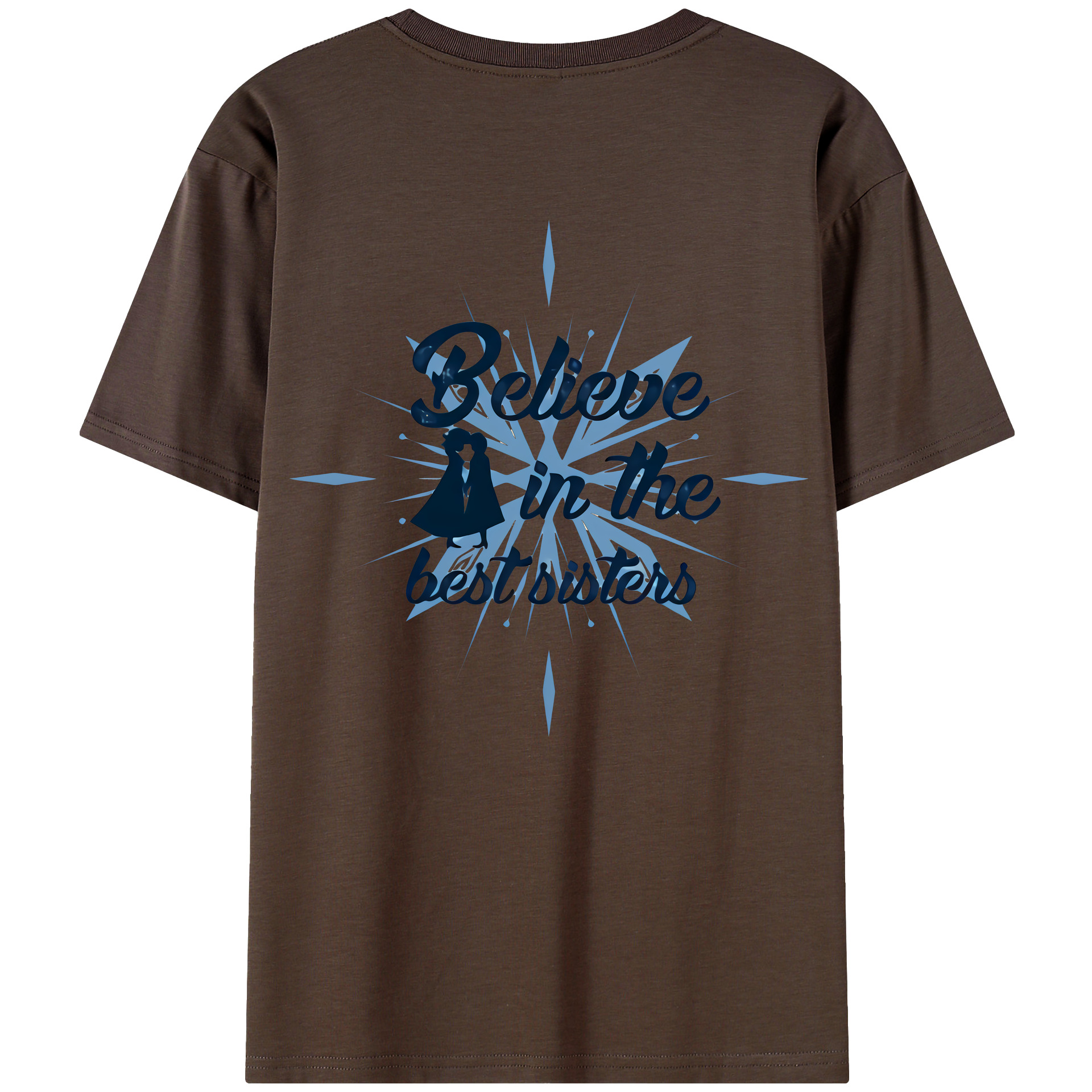 （画像用） アナと雪の女王 アンナ エルサ Frozen Anna Elsa 綿100％半袖Tシャツ（背面プリント）