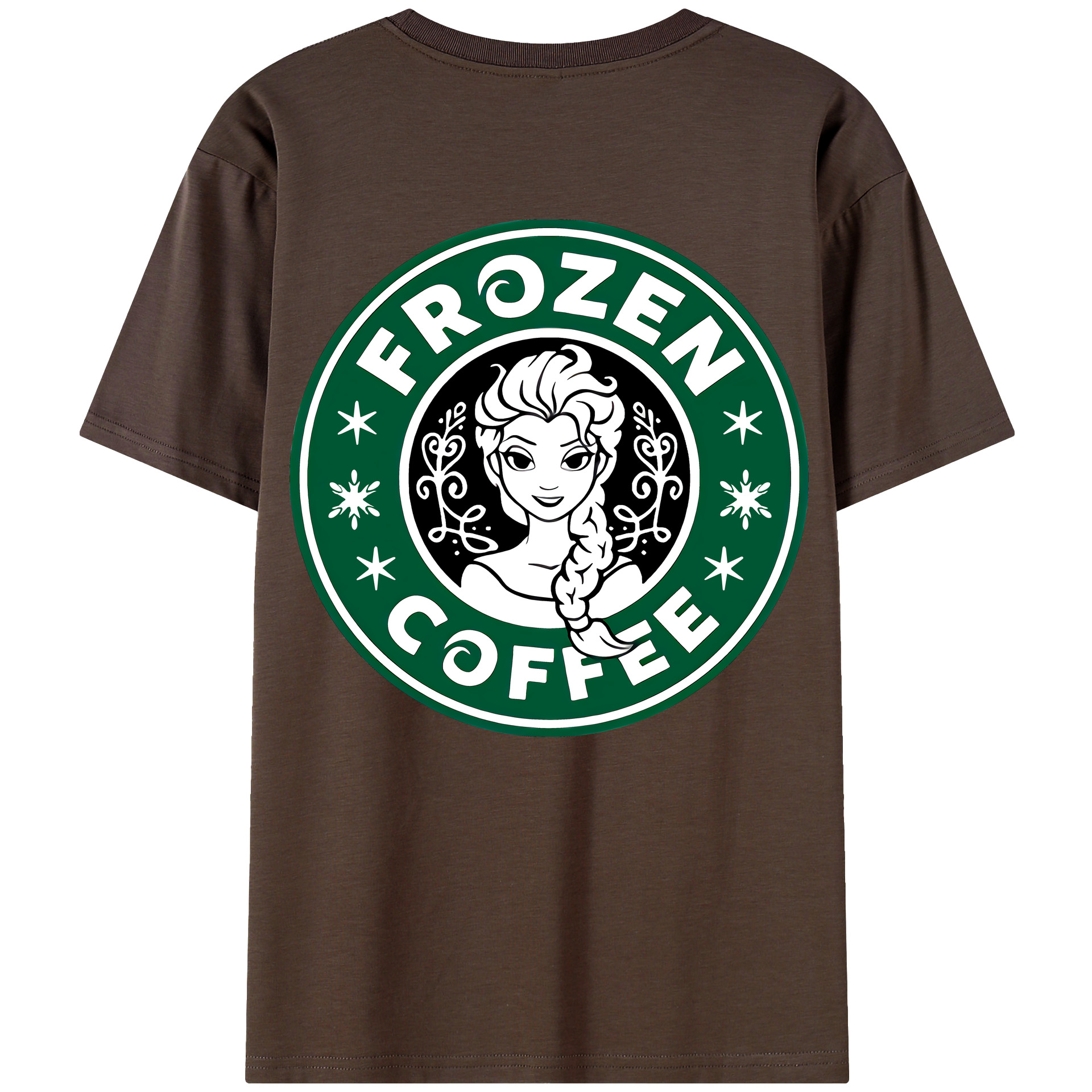 （画像用） アナと雪の女王 アンナ エルサ Frozen Anna Elsa 綿100％半袖Tシャツ（背面プリント）