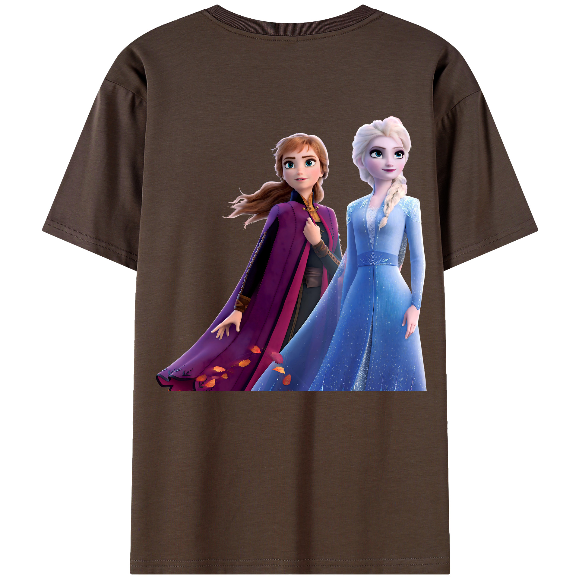 （画像用） アナと雪の女王 アンナ エルサ Frozen Anna Elsa 綿100％半袖Tシャツ（背面プリント）