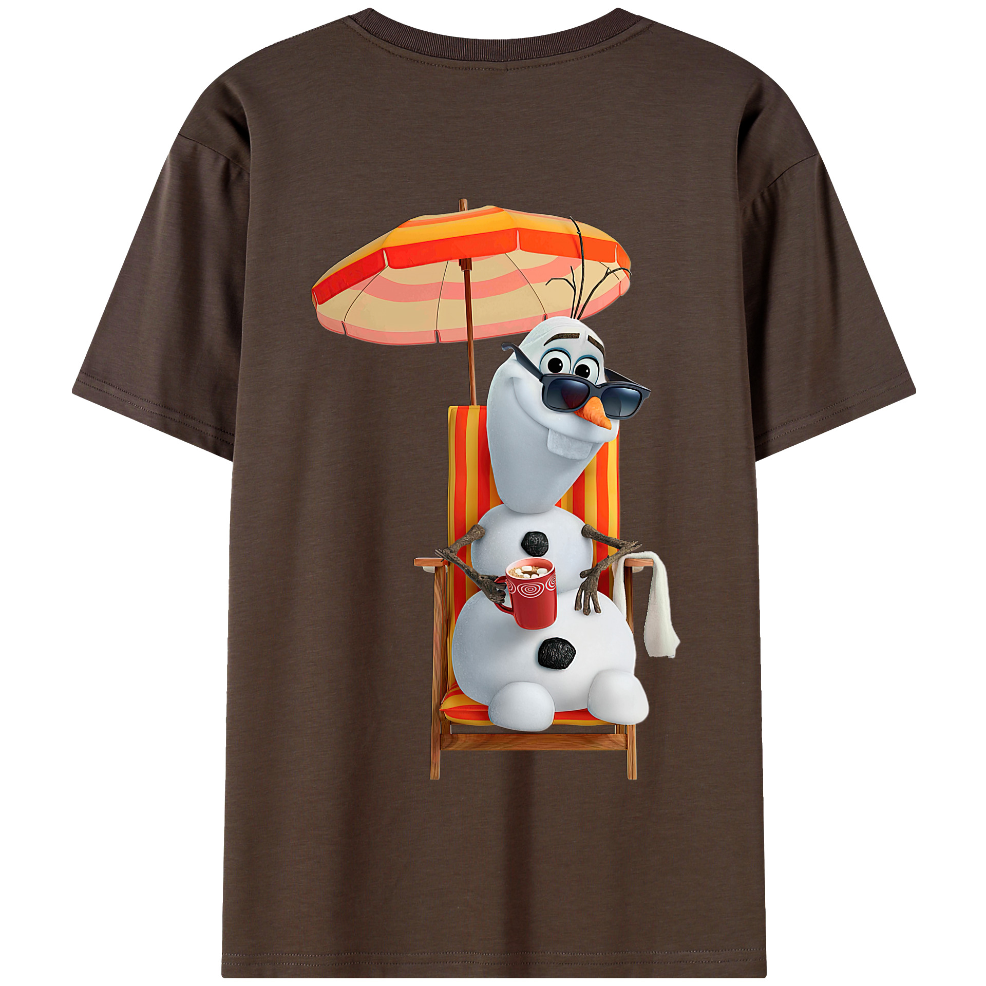 （画像用） アナと雪の女王 アンナ エルサ Frozen Anna Elsa 綿100％半袖Tシャツ（背面プリント）