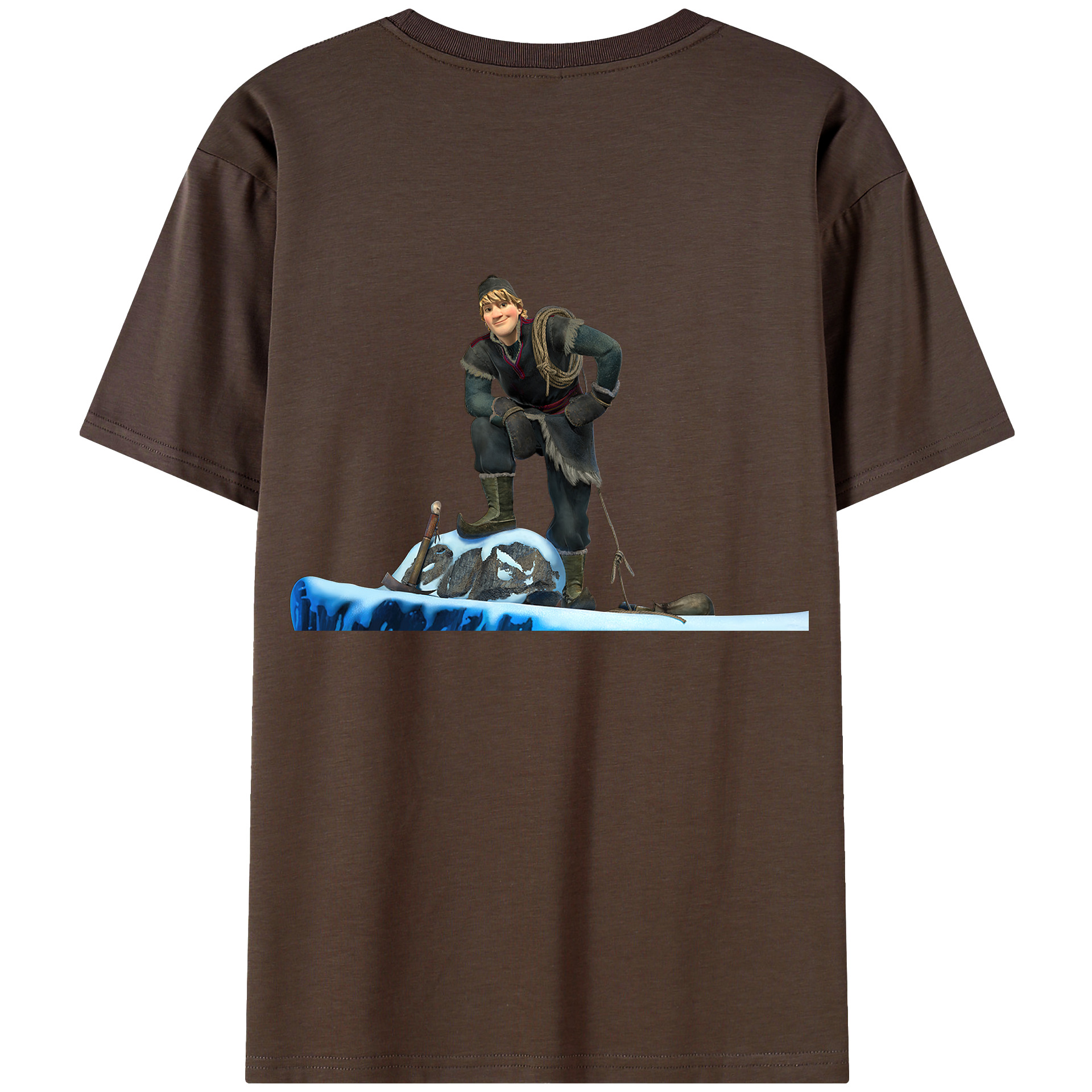 （画像用） アナと雪の女王 アンナ エルサ Frozen Anna Elsa 綿100％半袖Tシャツ（背面プリント）