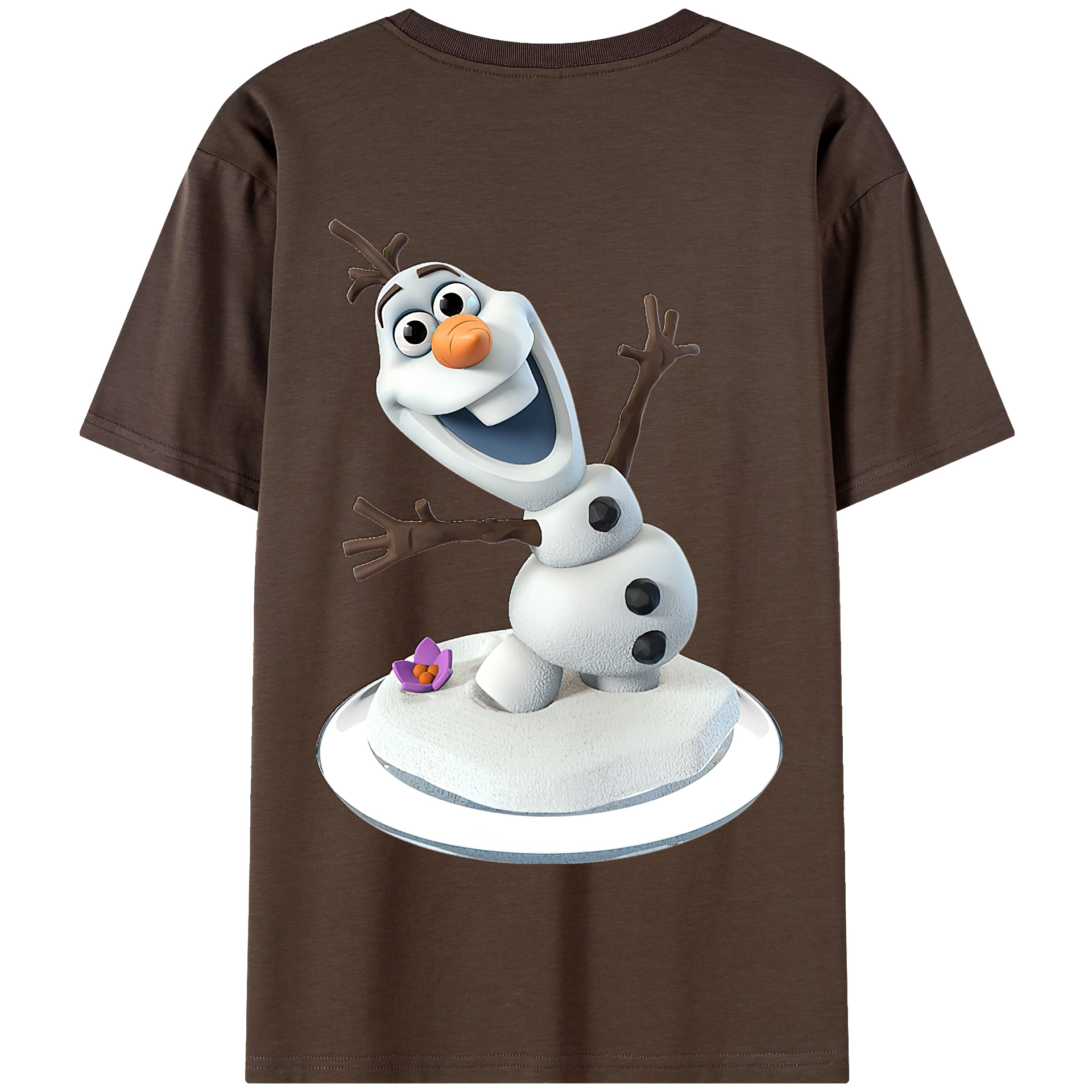（画像用） アナと雪の女王 アンナ エルサ Frozen Anna Elsa 綿100％半袖Tシャツ（背面プリント）