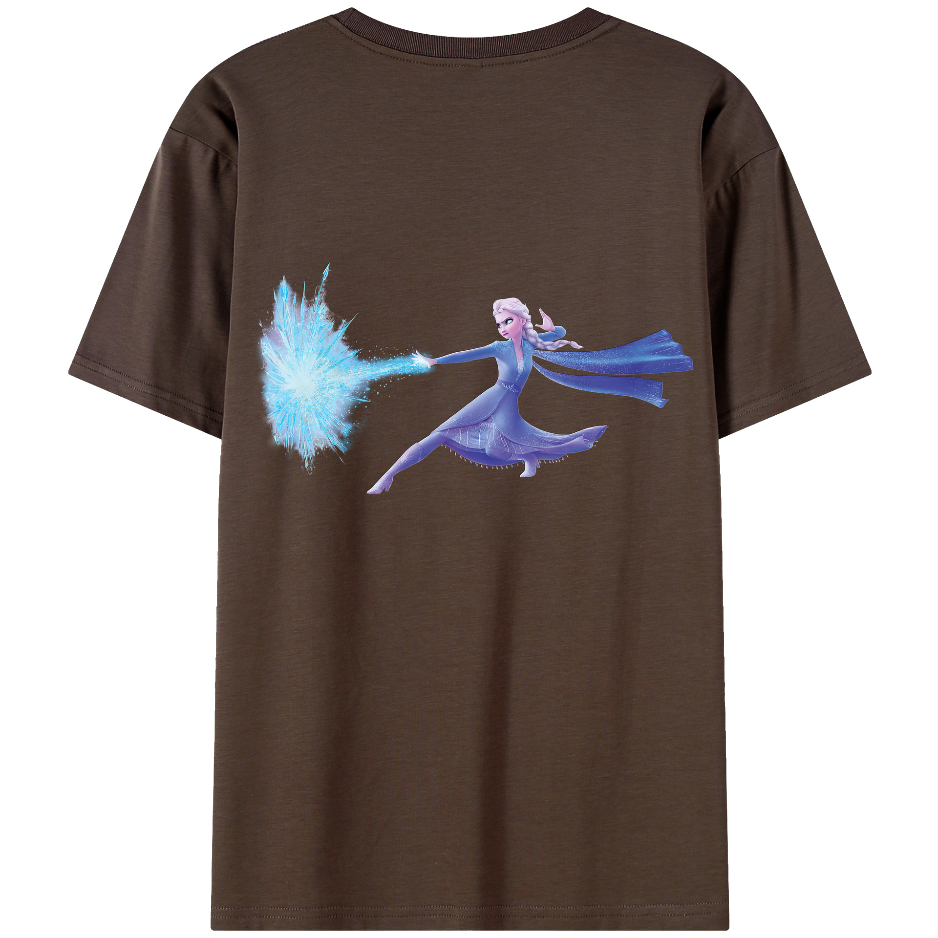 （画像用） アナと雪の女王 アンナ エルサ Frozen Anna Elsa 綿100％半袖Tシャツ（背面プリント）
