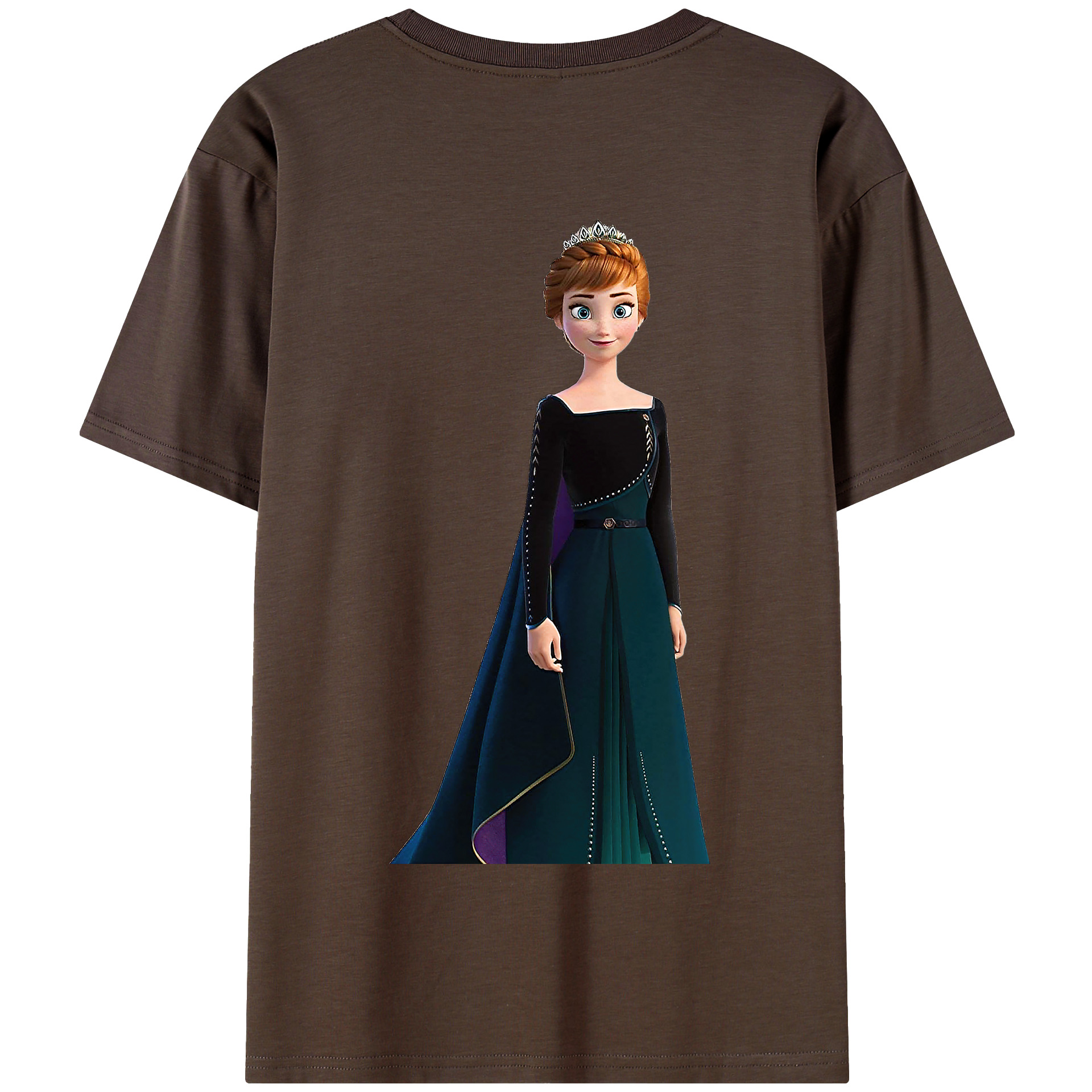 （画像用） アナと雪の女王 アンナ エルサ Frozen Anna Elsa 綿100％半袖Tシャツ（背面プリント）