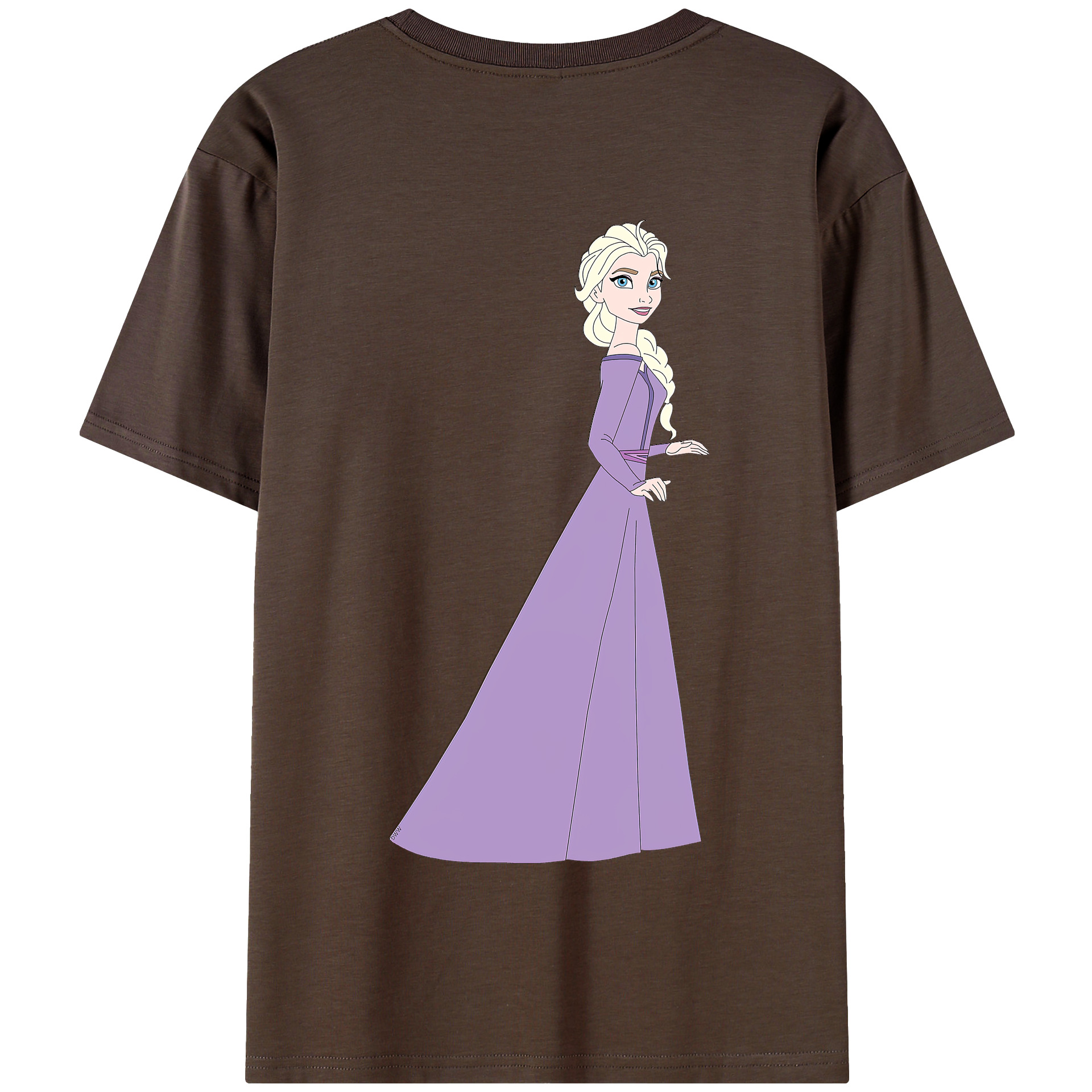（画像用） アナと雪の女王 アンナ エルサ Frozen Anna Elsa 綿100％半袖Tシャツ（背面プリント）