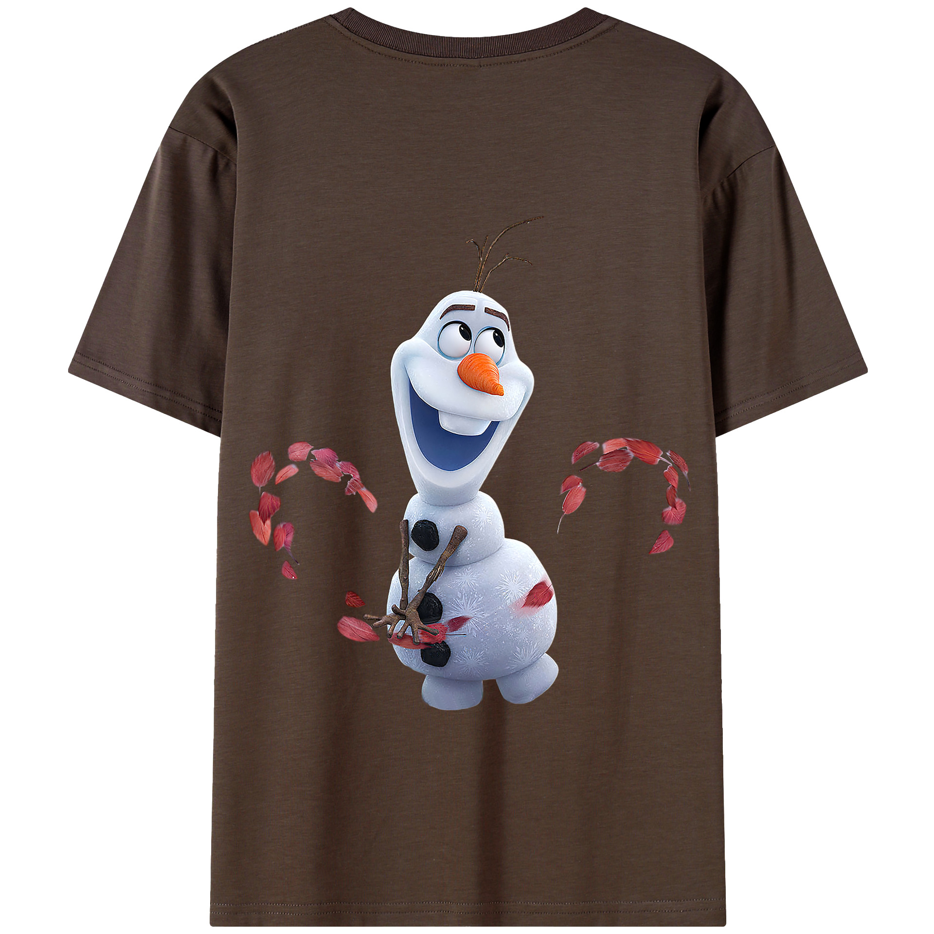 （画像用） アナと雪の女王 アンナ エルサ Frozen Anna Elsa 綿100％半袖Tシャツ（背面プリント）
