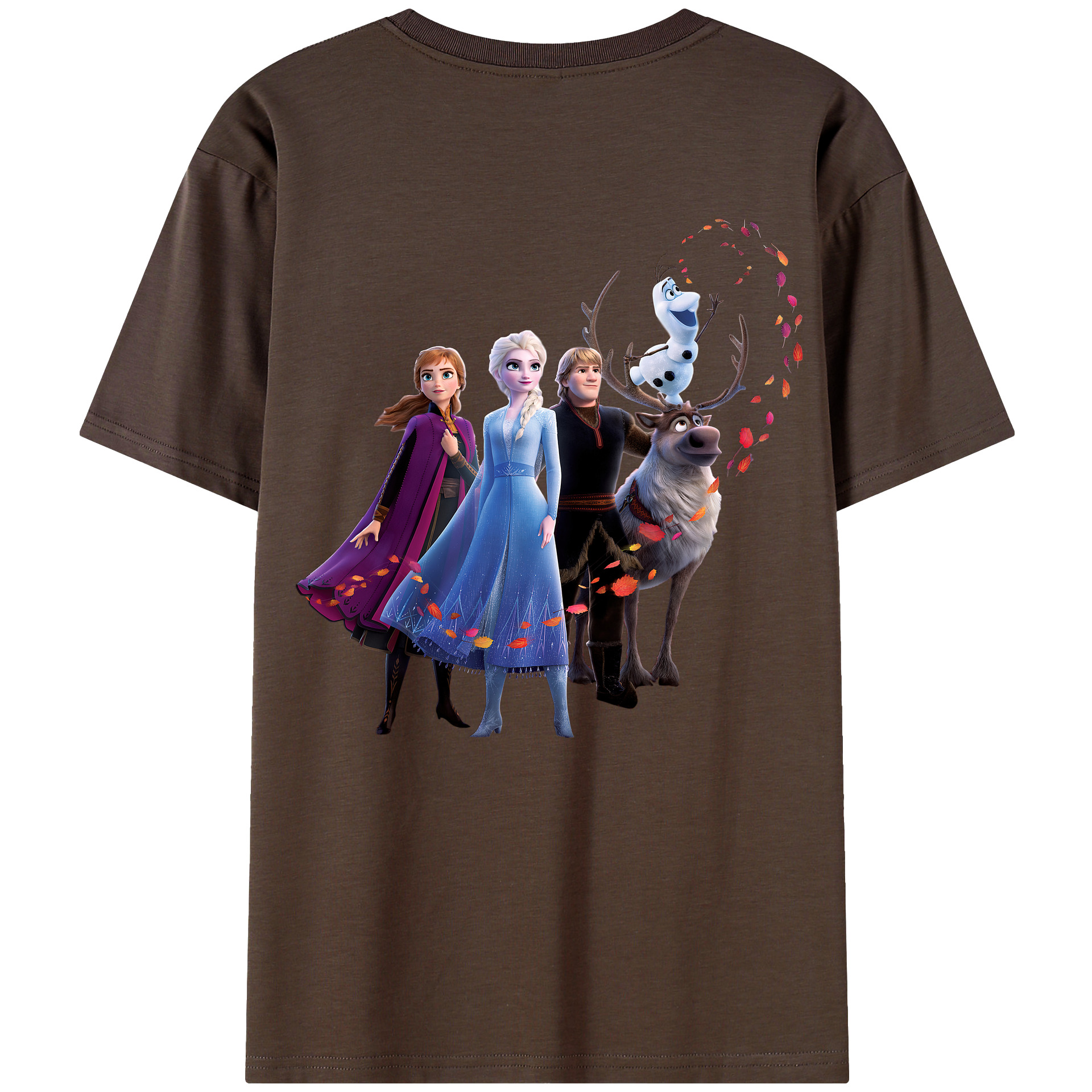 （画像用） アナと雪の女王 アンナ エルサ Frozen Anna Elsa 綿100％半袖Tシャツ（背面プリント）