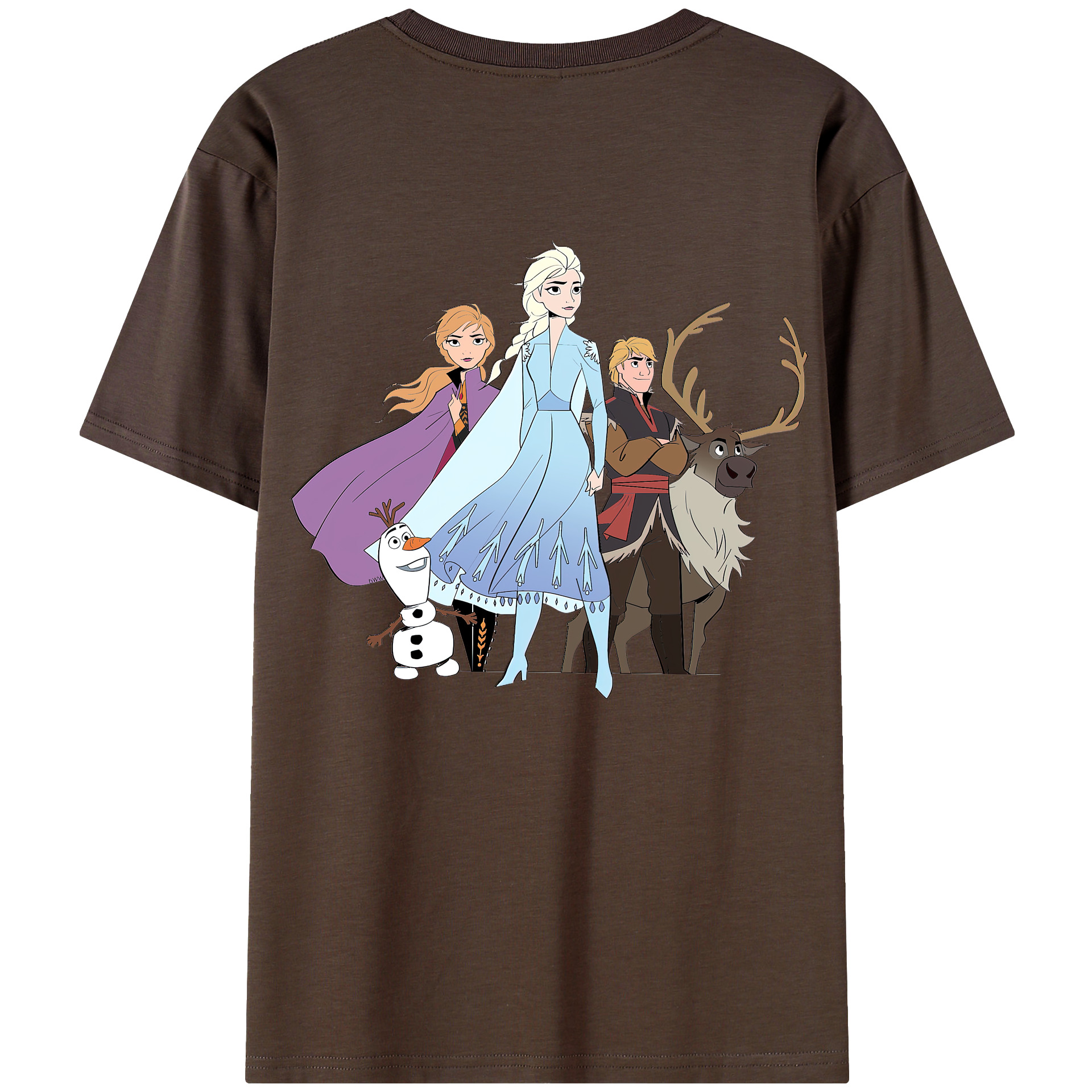 （画像用） アナと雪の女王 アンナ エルサ Frozen Anna Elsa 綿100％半袖Tシャツ（背面プリント）
