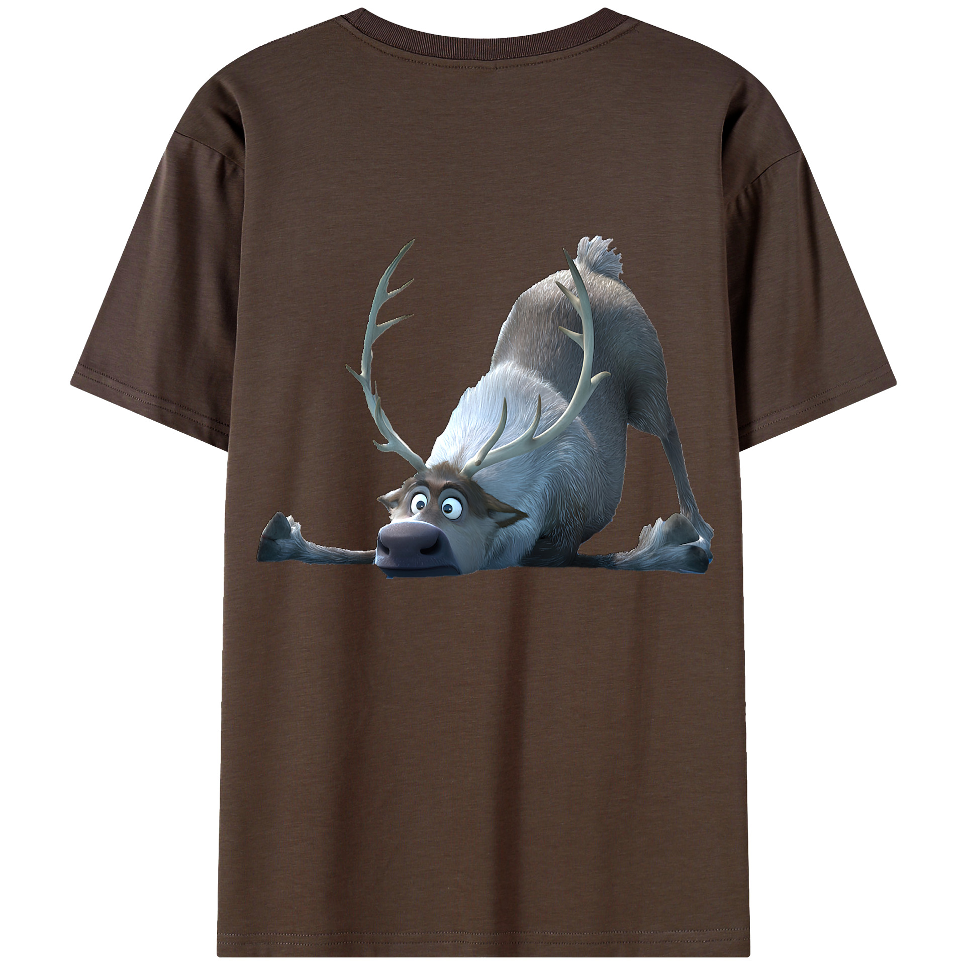 （画像用） アナと雪の女王 アンナ エルサ Frozen Anna Elsa 綿100％半袖Tシャツ（背面プリント）