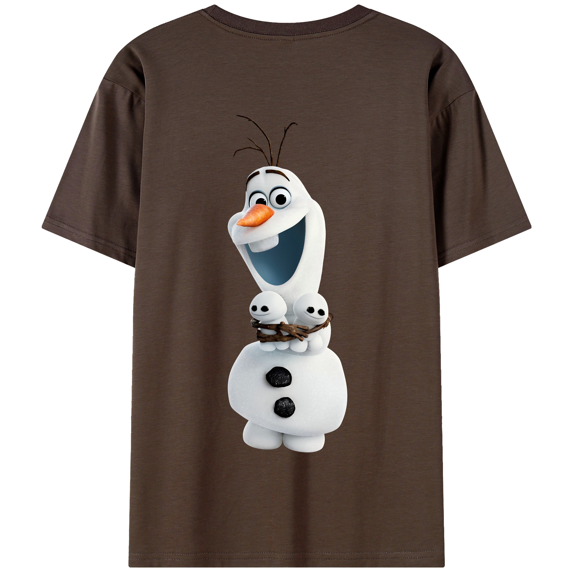 （画像用） アナと雪の女王 アンナ エルサ Frozen Anna Elsa 綿100％半袖Tシャツ（背面プリント）
