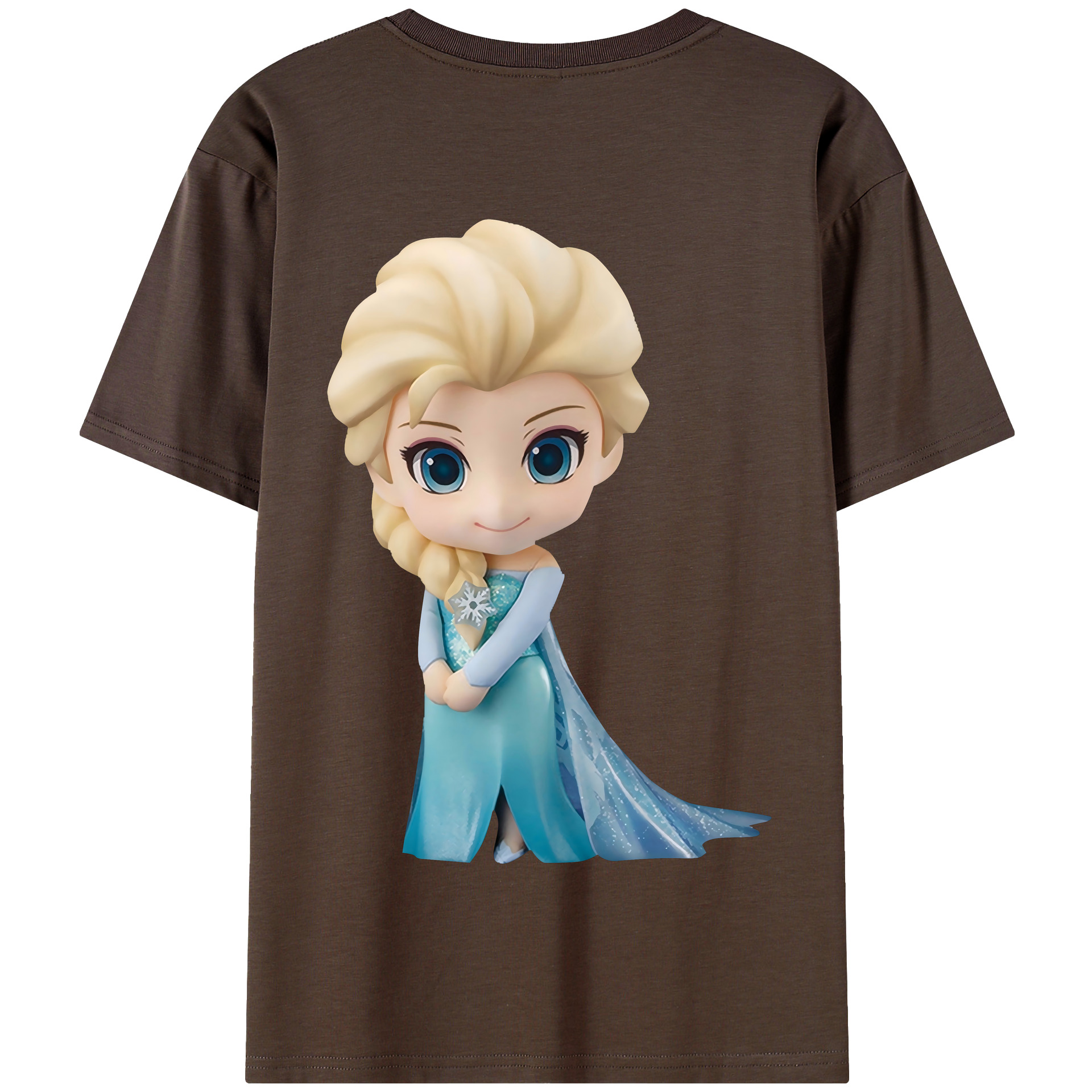 （画像用） アナと雪の女王 アンナ エルサ Frozen Anna Elsa 綿100％半袖Tシャツ（背面プリント）