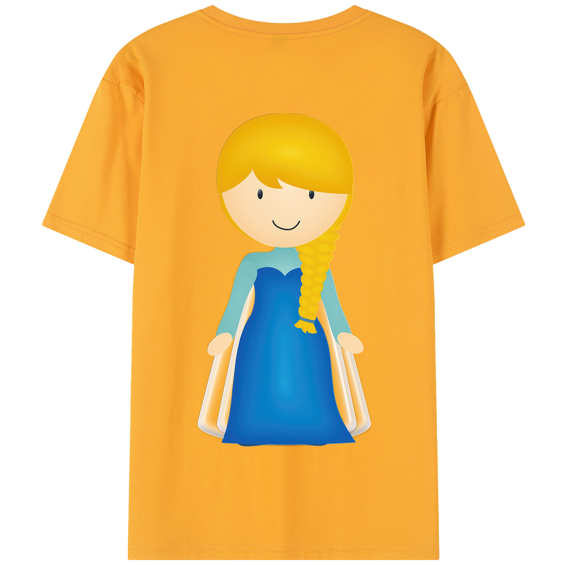 （画像用） アナと雪の女王 アンナ エルサ Frozen Anna Elsa 綿100％半袖Tシャツ（背面プリント）