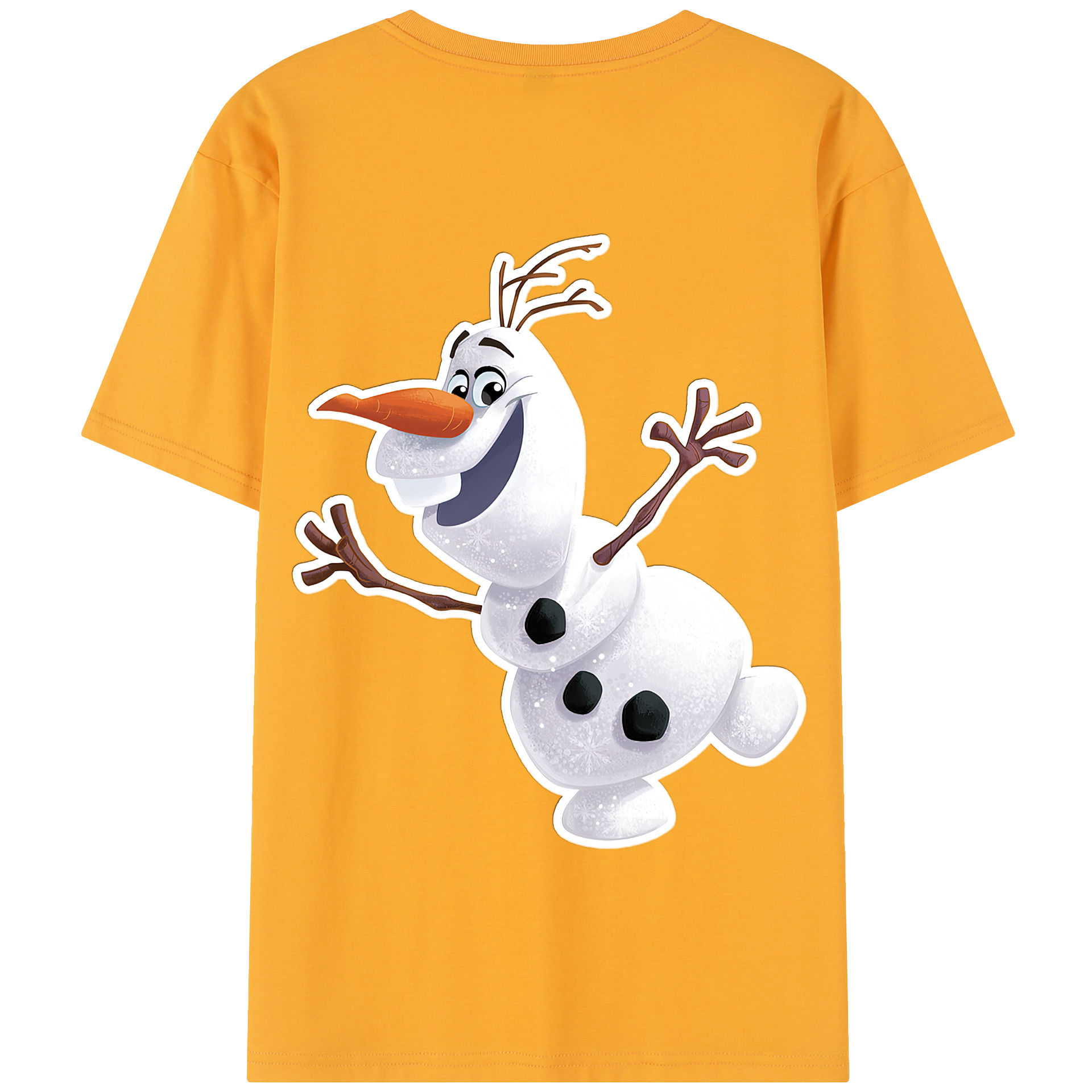 （画像用） アナと雪の女王 アンナ エルサ Frozen Anna Elsa 綿100％半袖Tシャツ（背面プリント）