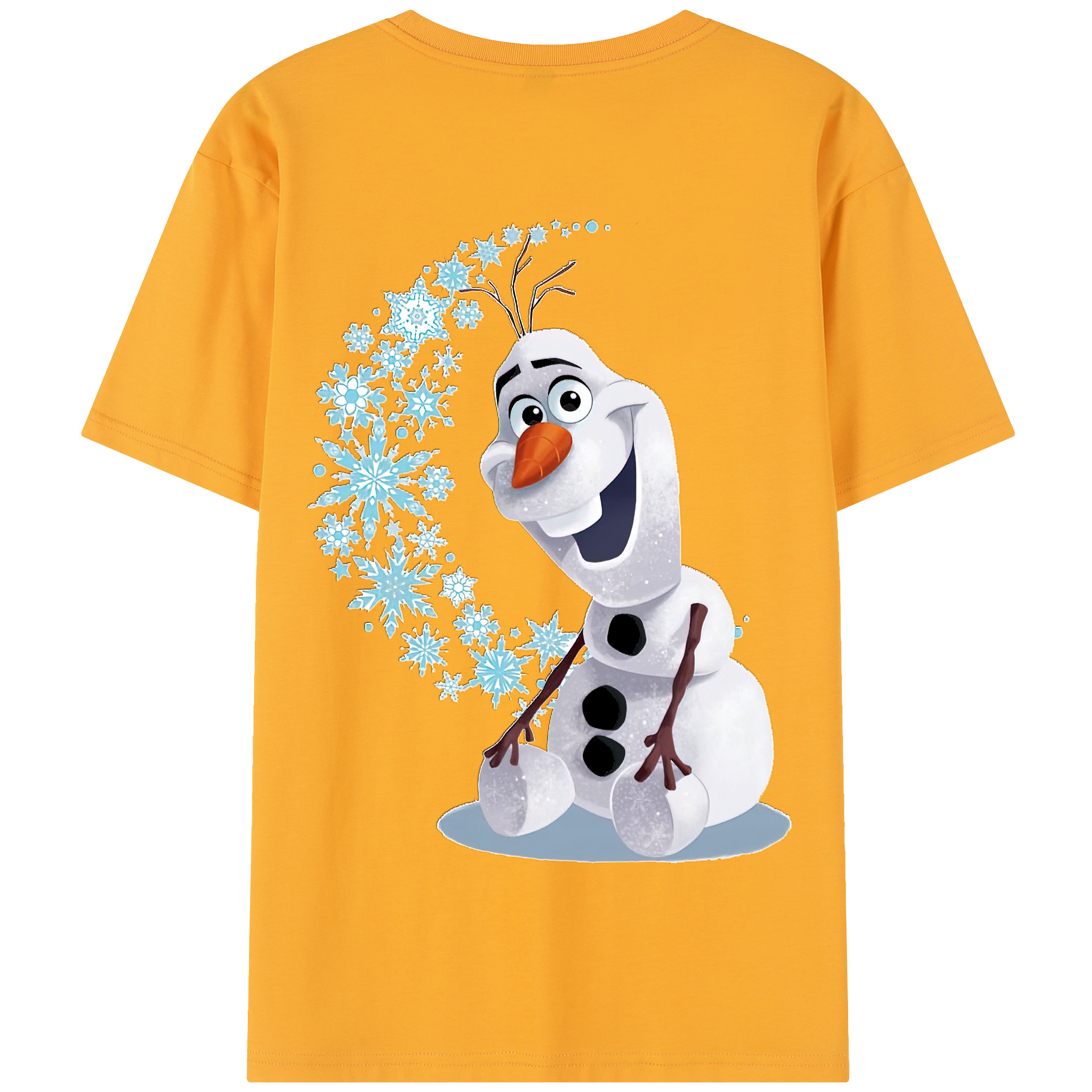 （画像用） アナと雪の女王 アンナ エルサ Frozen Anna Elsa 綿100％半袖Tシャツ（背面プリント）