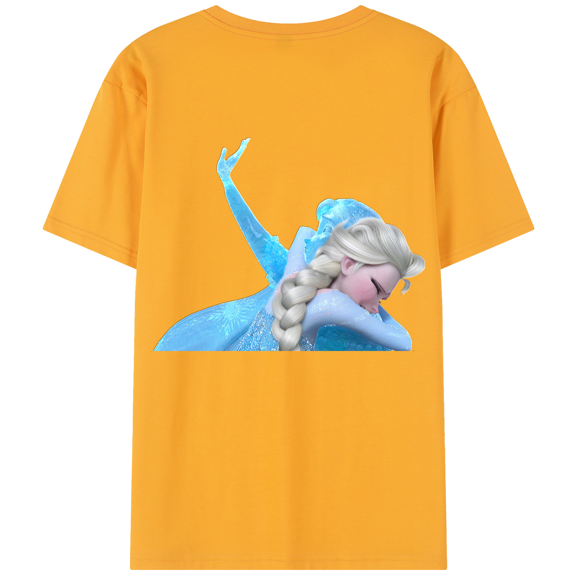 （画像用） アナと雪の女王 アンナ エルサ Frozen Anna Elsa 綿100％半袖Tシャツ（背面プリント）