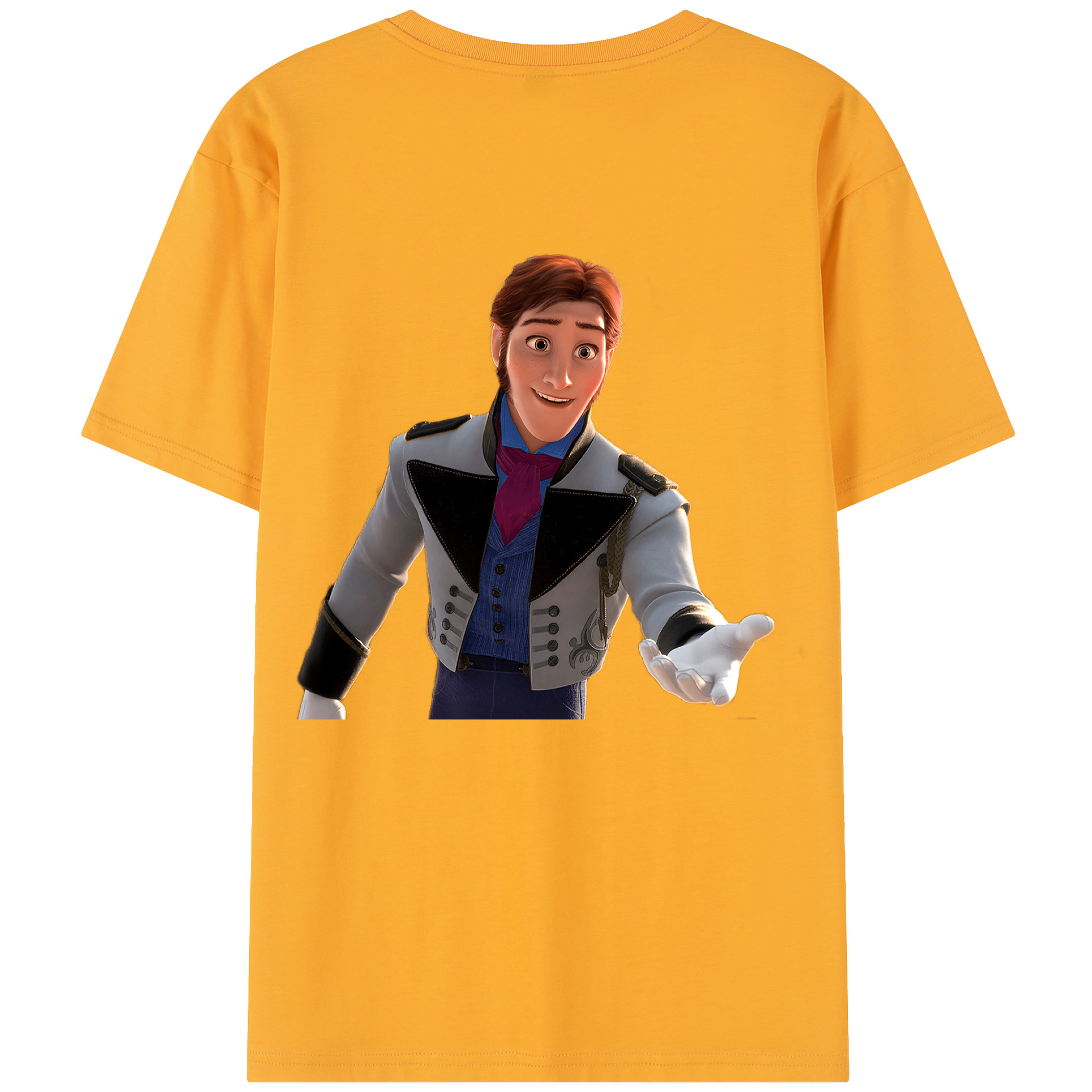 （画像用） アナと雪の女王 アンナ エルサ Frozen Anna Elsa 綿100％半袖Tシャツ（背面プリント）