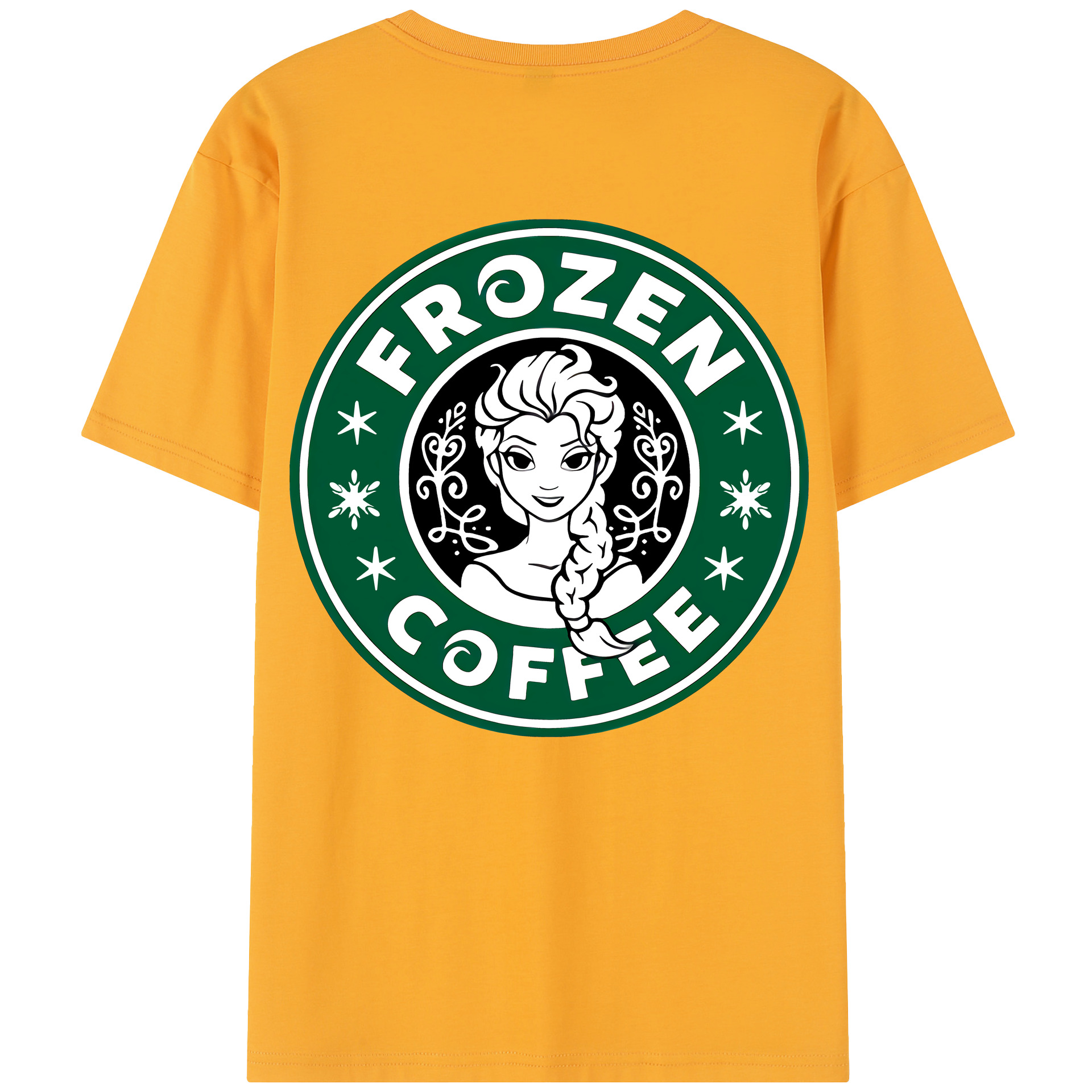 （画像用） アナと雪の女王 アンナ エルサ Frozen Anna Elsa 綿100％半袖Tシャツ（背面プリント）