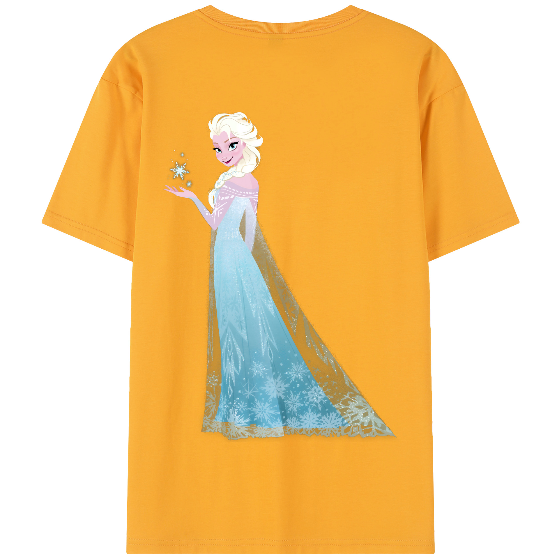 （画像用） アナと雪の女王 アンナ エルサ Frozen Anna Elsa 綿100％半袖Tシャツ（背面プリント）