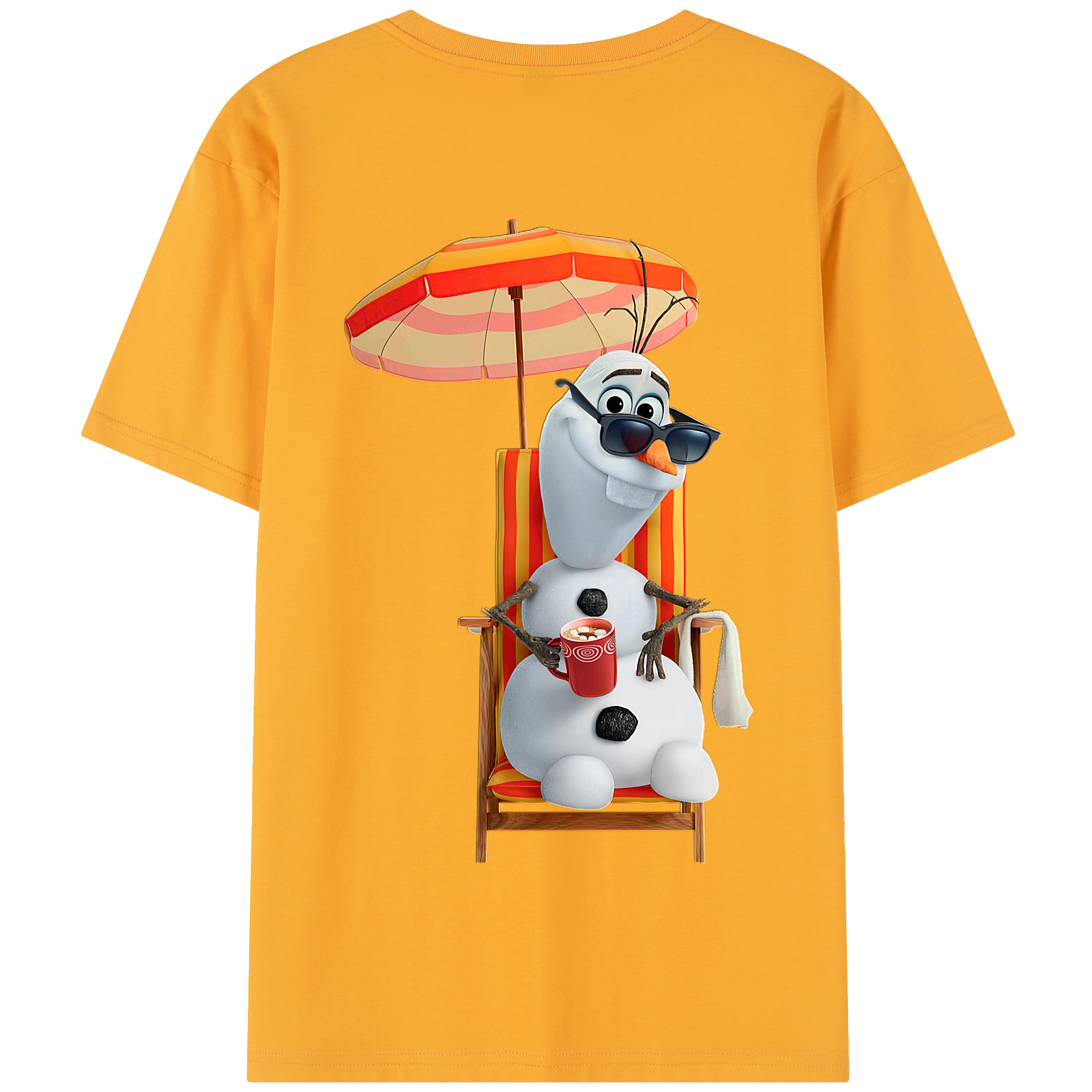 （画像用） アナと雪の女王 アンナ エルサ Frozen Anna Elsa 綿100％半袖Tシャツ（背面プリント）