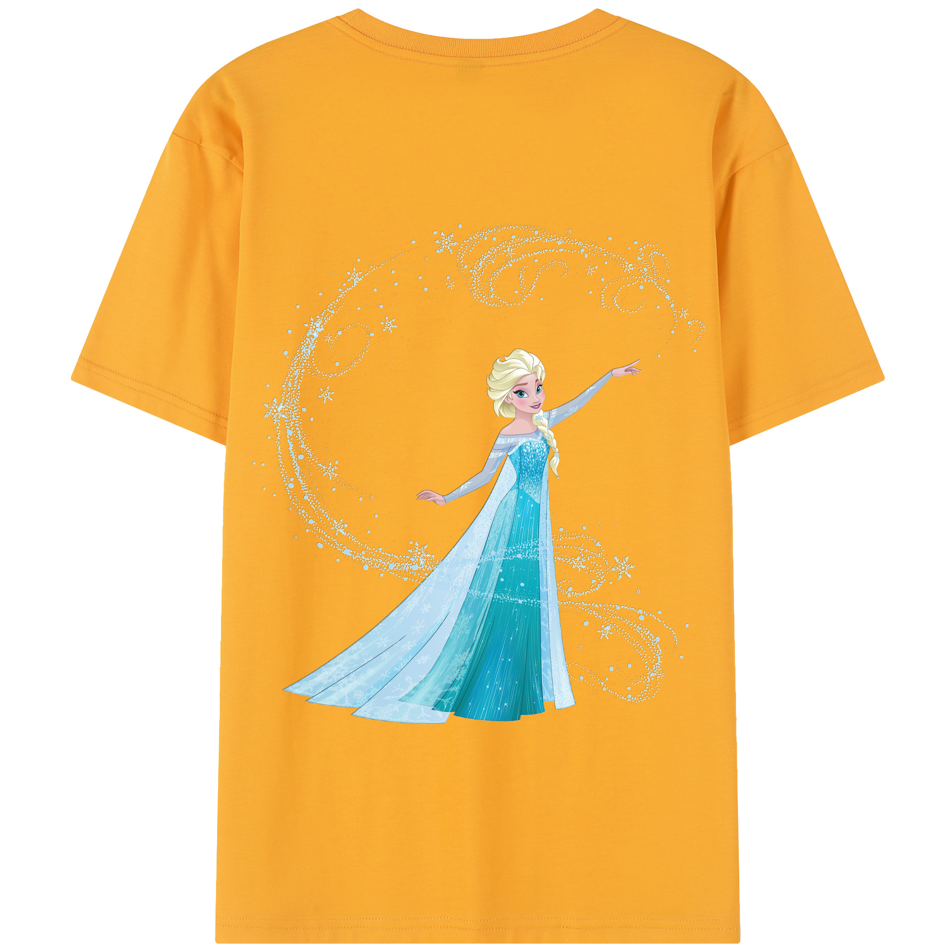 （画像用） アナと雪の女王 アンナ エルサ Frozen Anna Elsa 綿100％半袖Tシャツ（背面プリント）