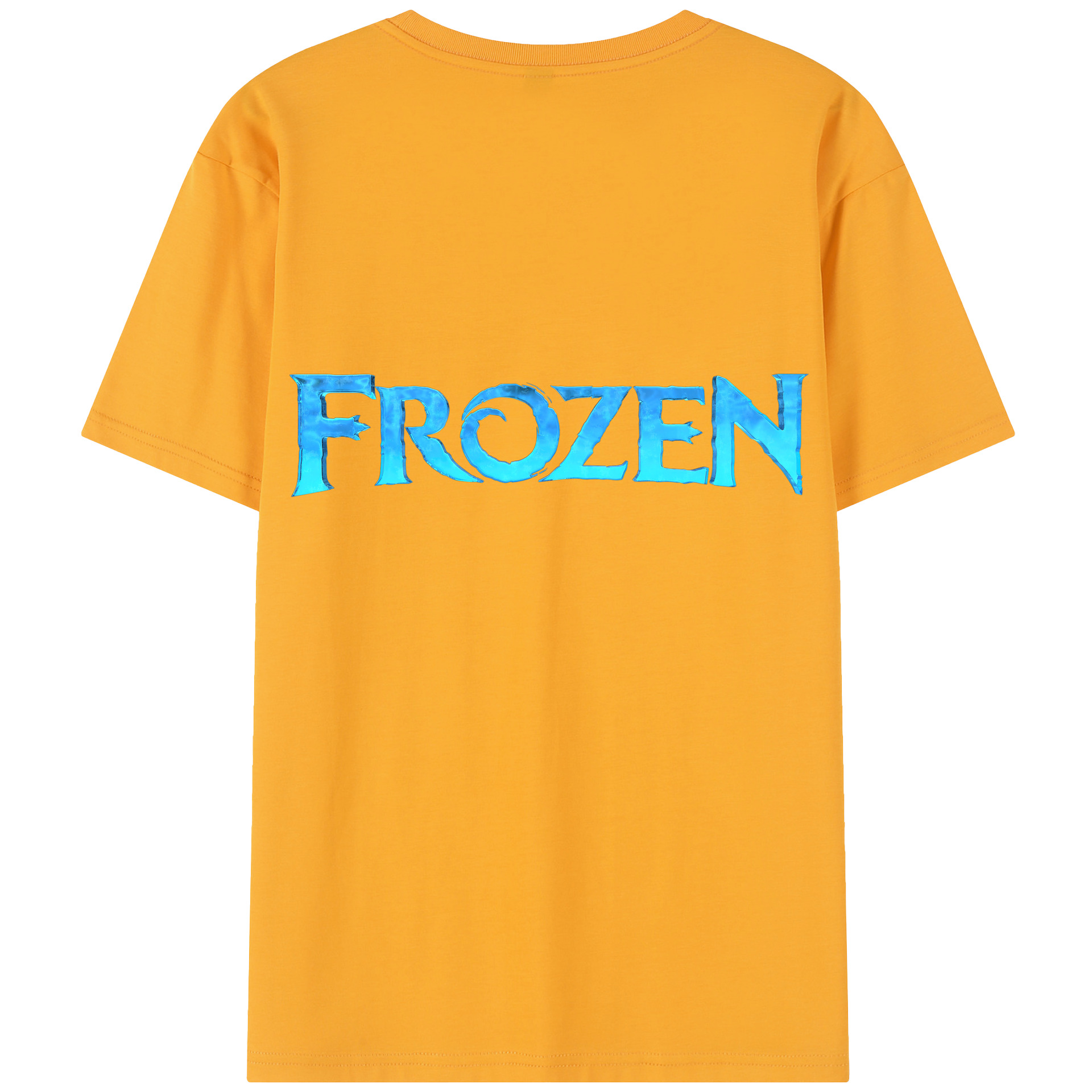 （画像用） アナと雪の女王 アンナ エルサ Frozen Anna Elsa 綿100％半袖Tシャツ（背面プリント）