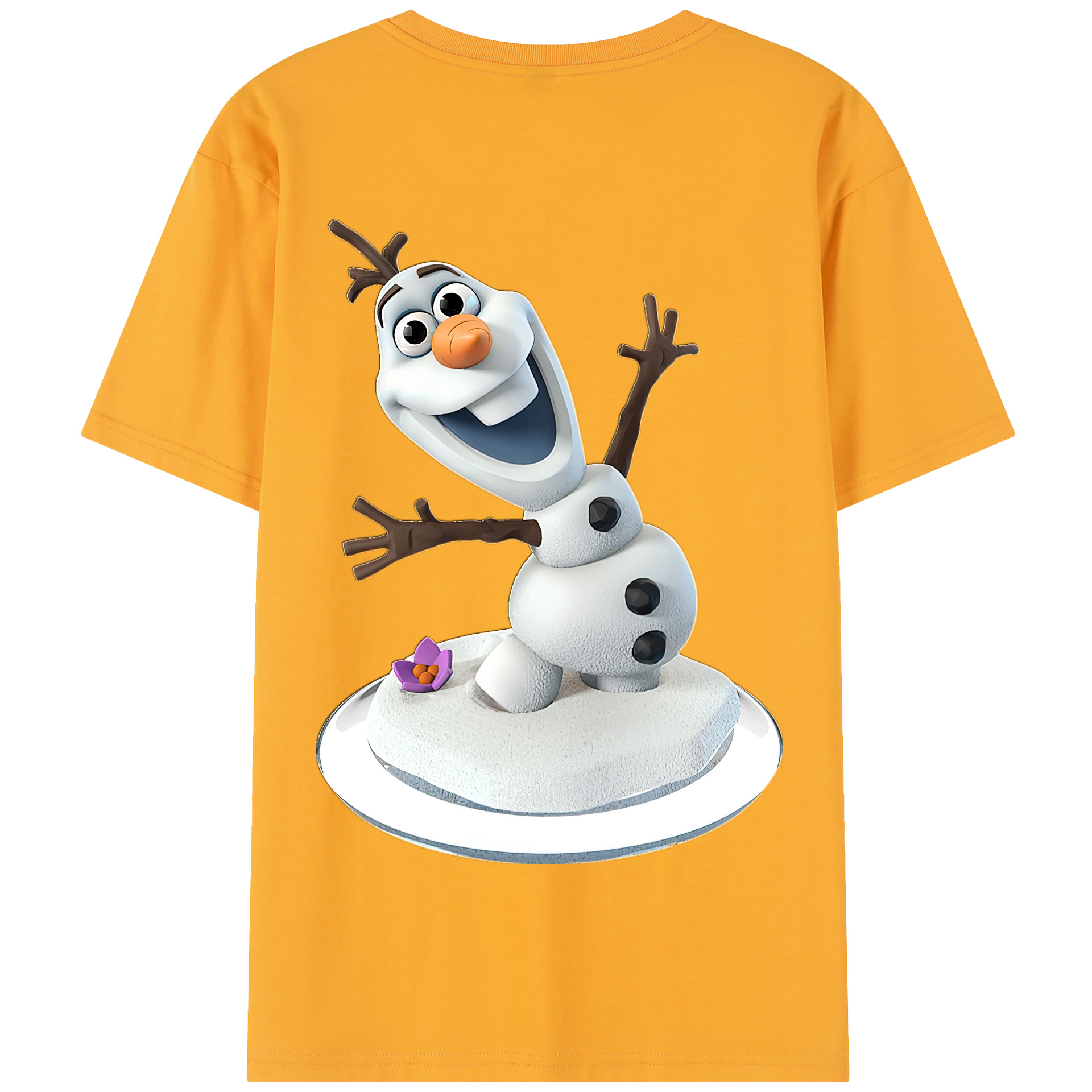 （画像用） アナと雪の女王 アンナ エルサ Frozen Anna Elsa 綿100％半袖Tシャツ（背面プリント）