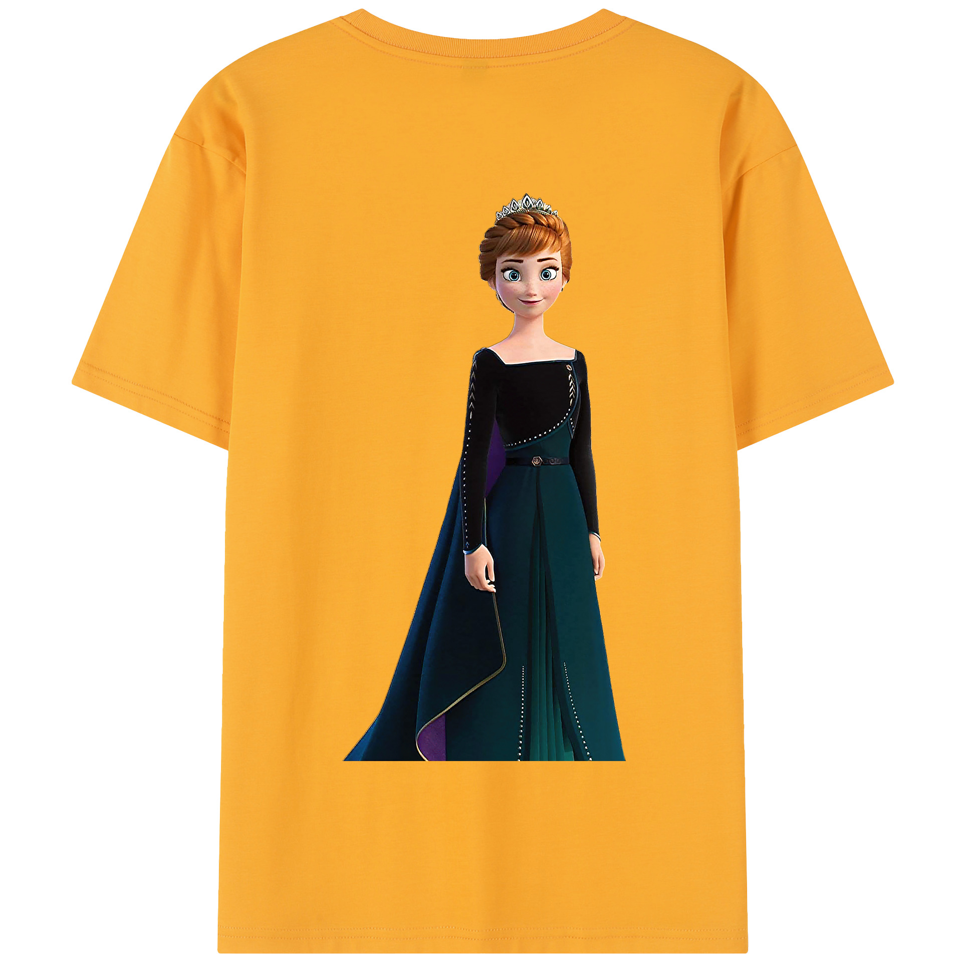 （画像用） アナと雪の女王 アンナ エルサ Frozen Anna Elsa 綿100％半袖Tシャツ（背面プリント）