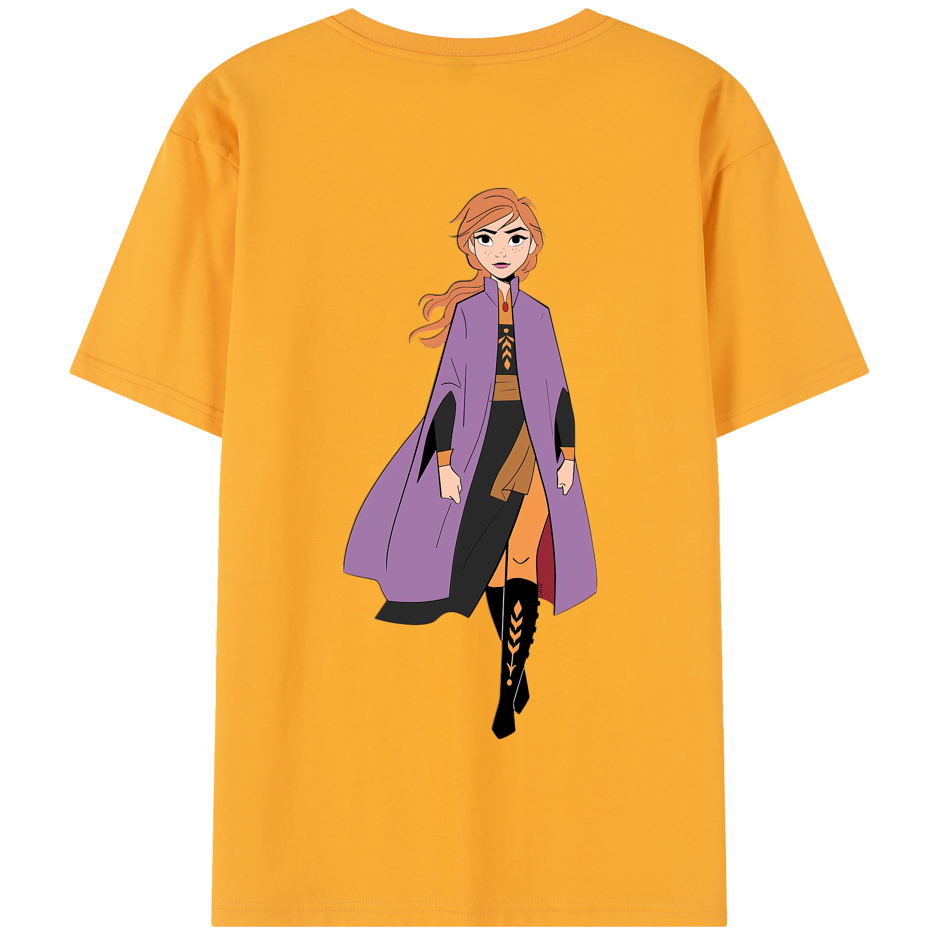 （画像用） アナと雪の女王 アンナ エルサ Frozen Anna Elsa 綿100％半袖Tシャツ（背面プリント）