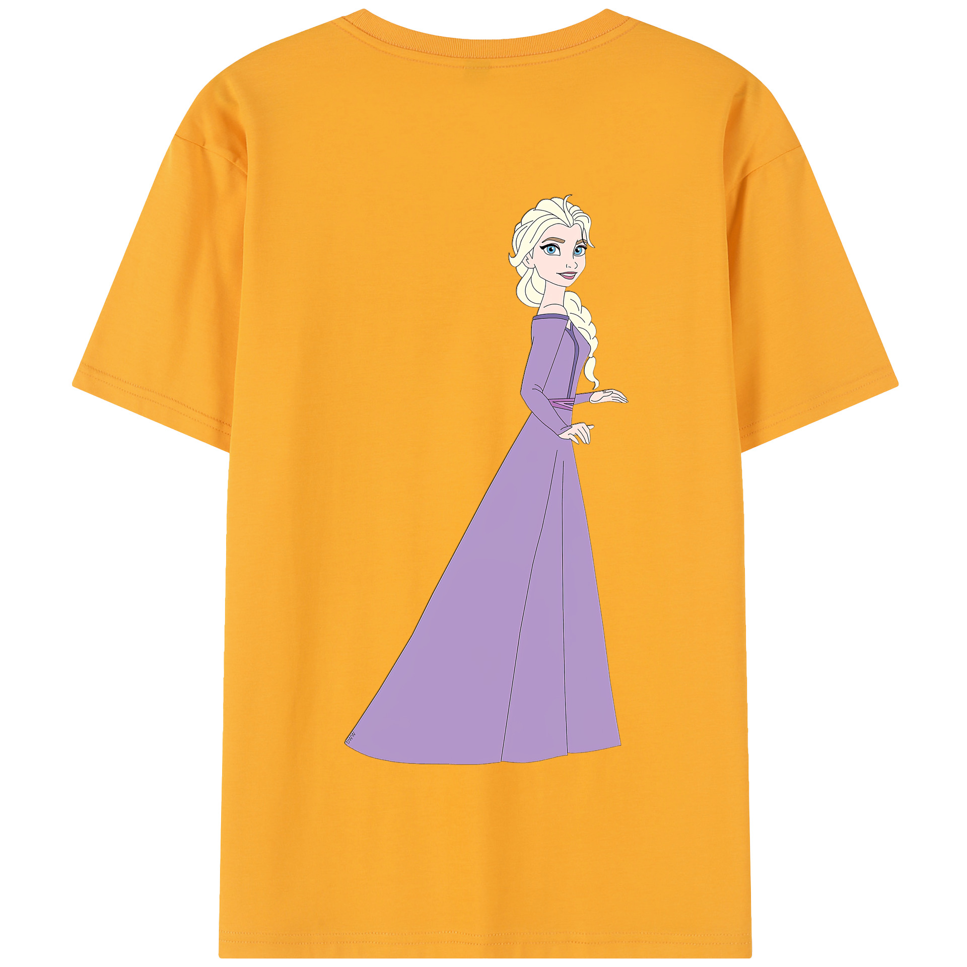 （画像用） アナと雪の女王 アンナ エルサ Frozen Anna Elsa 綿100％半袖Tシャツ（背面プリント）