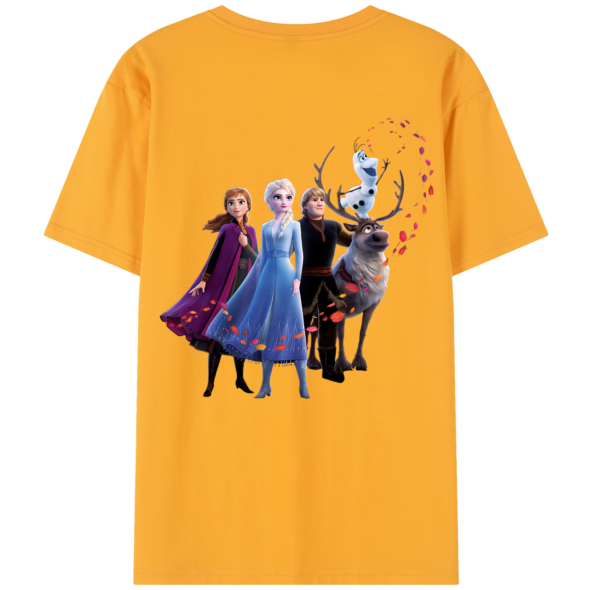（画像用） アナと雪の女王 アンナ エルサ Frozen Anna Elsa 綿100％半袖Tシャツ（背面プリント）
