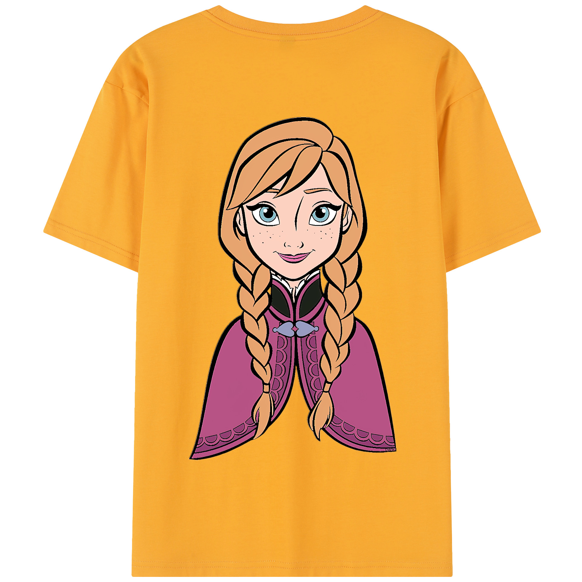 （画像用） アナと雪の女王 アンナ エルサ Frozen Anna Elsa 綿100％半袖Tシャツ（背面プリント）