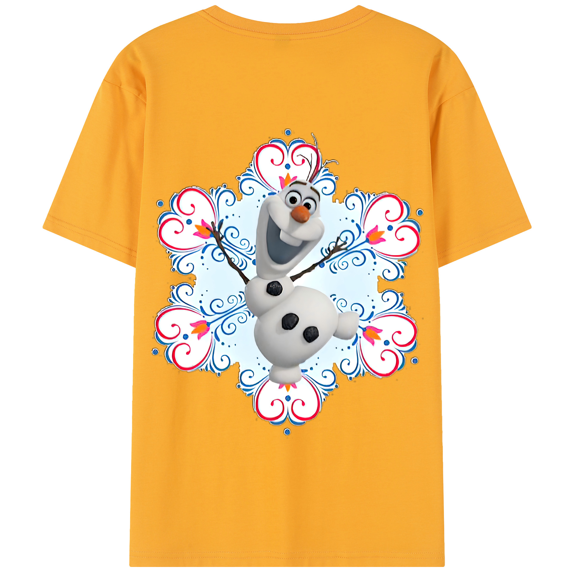 （画像用） アナと雪の女王 アンナ エルサ Frozen Anna Elsa 綿100％半袖Tシャツ（背面プリント）