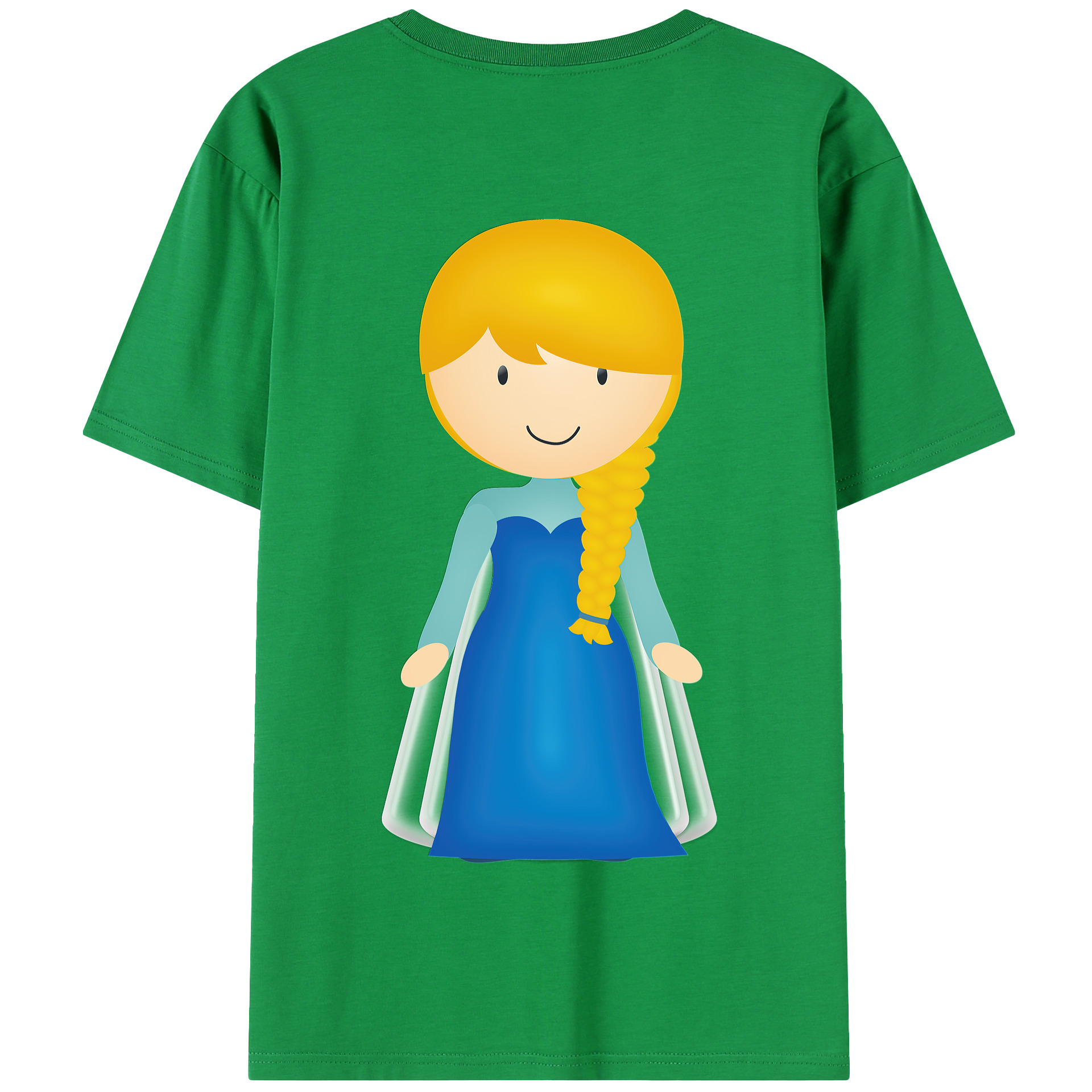 （画像用） アナと雪の女王 アンナ エルサ Frozen Anna Elsa 綿100％半袖Tシャツ（背面プリント）