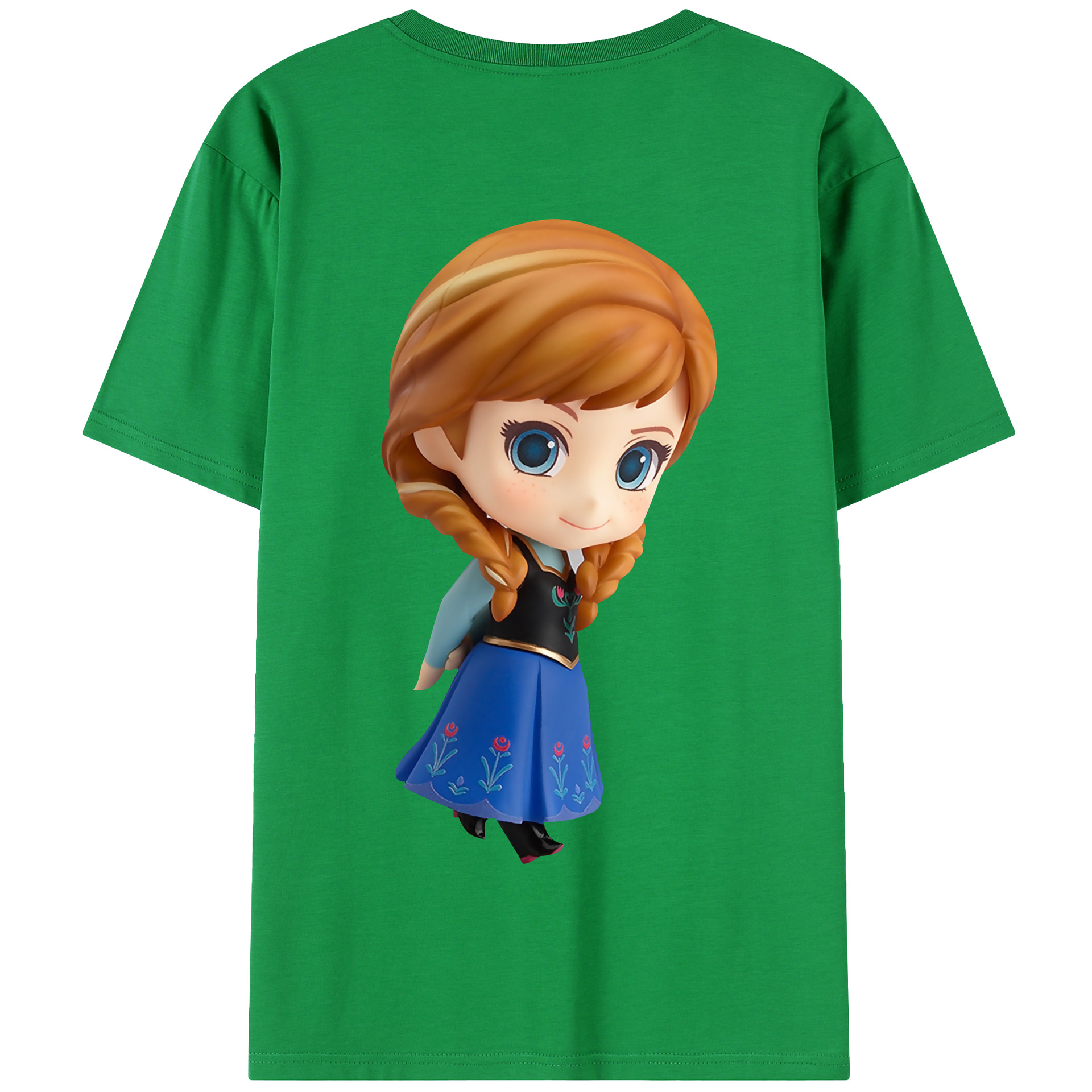 （画像用） アナと雪の女王 アンナ エルサ Frozen Anna Elsa 綿100％半袖Tシャツ（背面プリント）