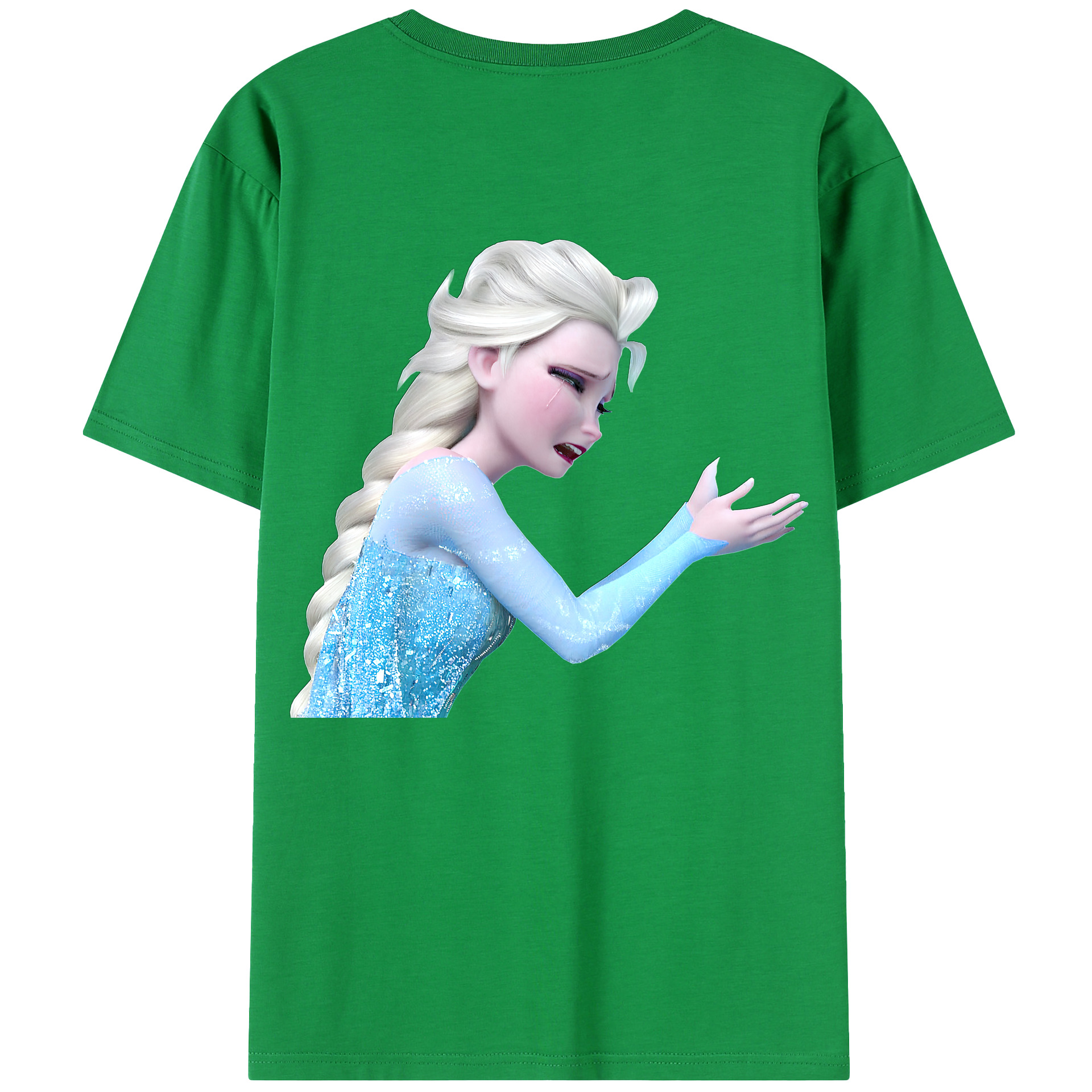 （画像用） アナと雪の女王 アンナ エルサ Frozen Anna Elsa 綿100％半袖Tシャツ（背面プリント）