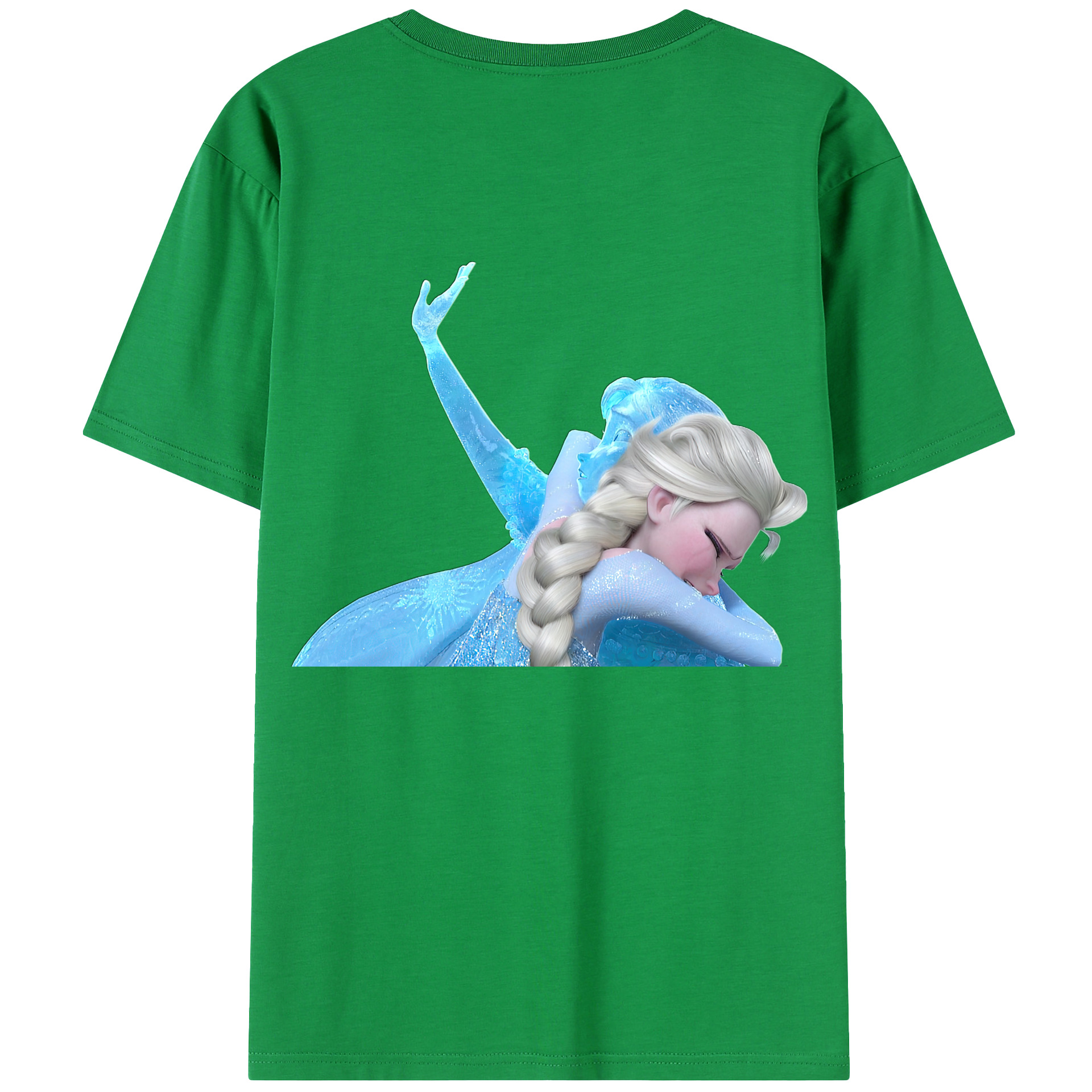 （画像用） アナと雪の女王 アンナ エルサ Frozen Anna Elsa 綿100％半袖Tシャツ（背面プリント）