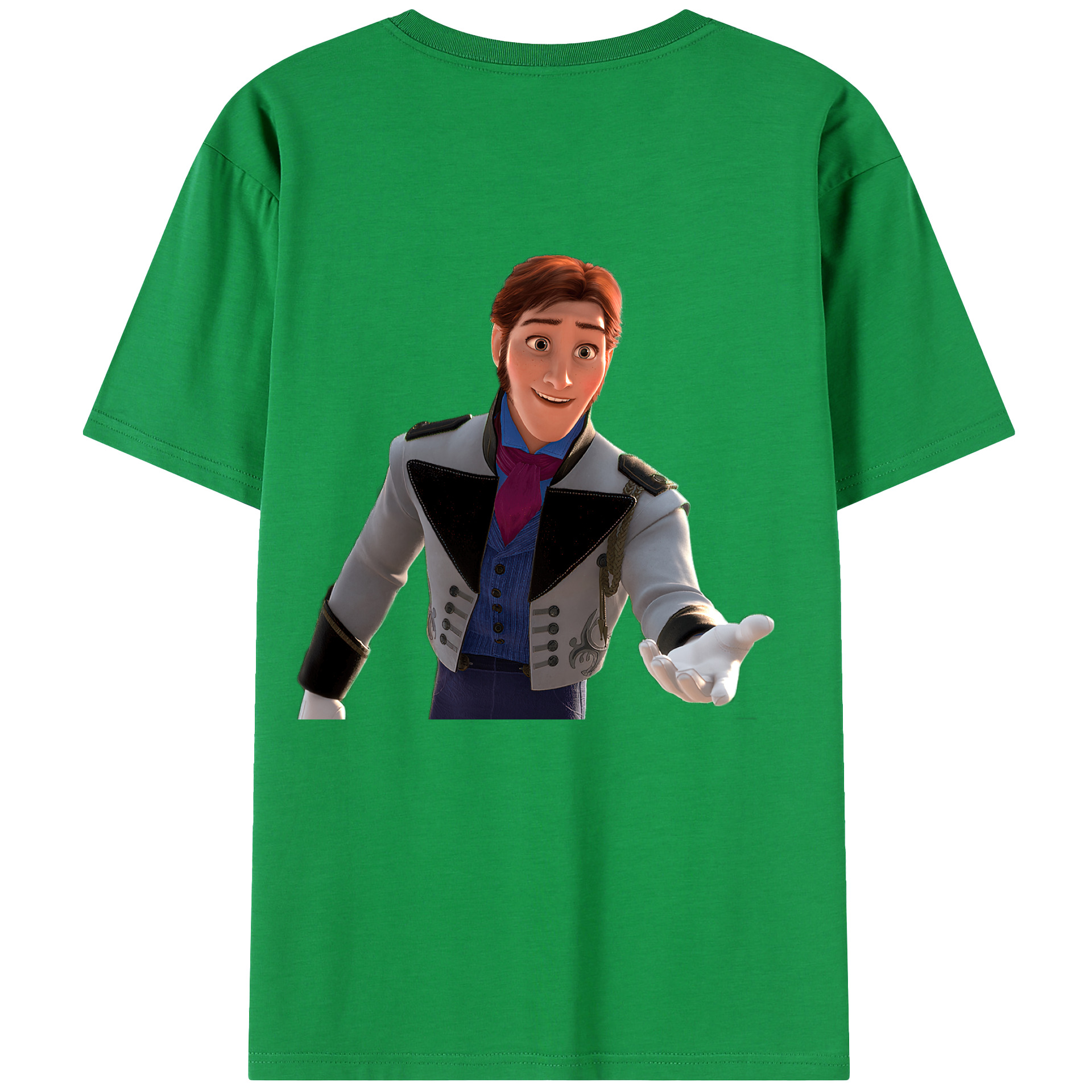 （画像用） アナと雪の女王 アンナ エルサ Frozen Anna Elsa 綿100％半袖Tシャツ（背面プリント）