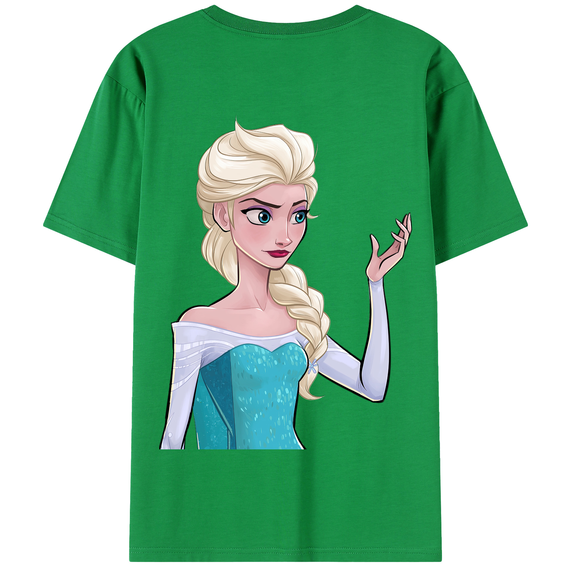 （画像用） アナと雪の女王 アンナ エルサ Frozen Anna Elsa 綿100％半袖Tシャツ（背面プリント）