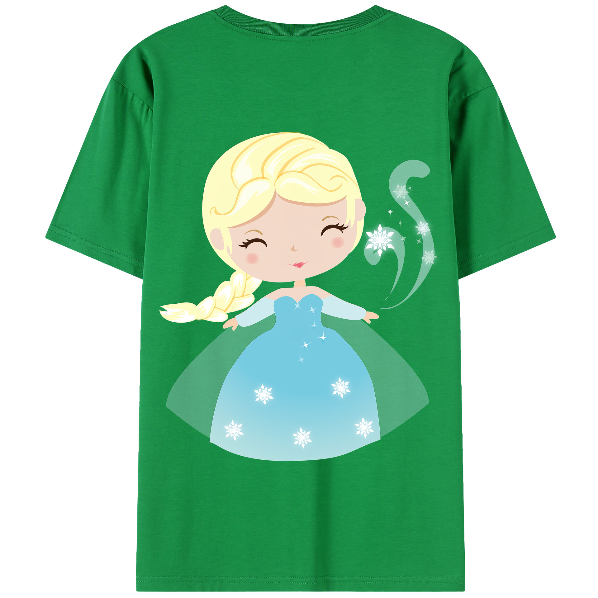 （画像用） アナと雪の女王 アンナ エルサ Frozen Anna Elsa 綿100％半袖Tシャツ（背面プリント）