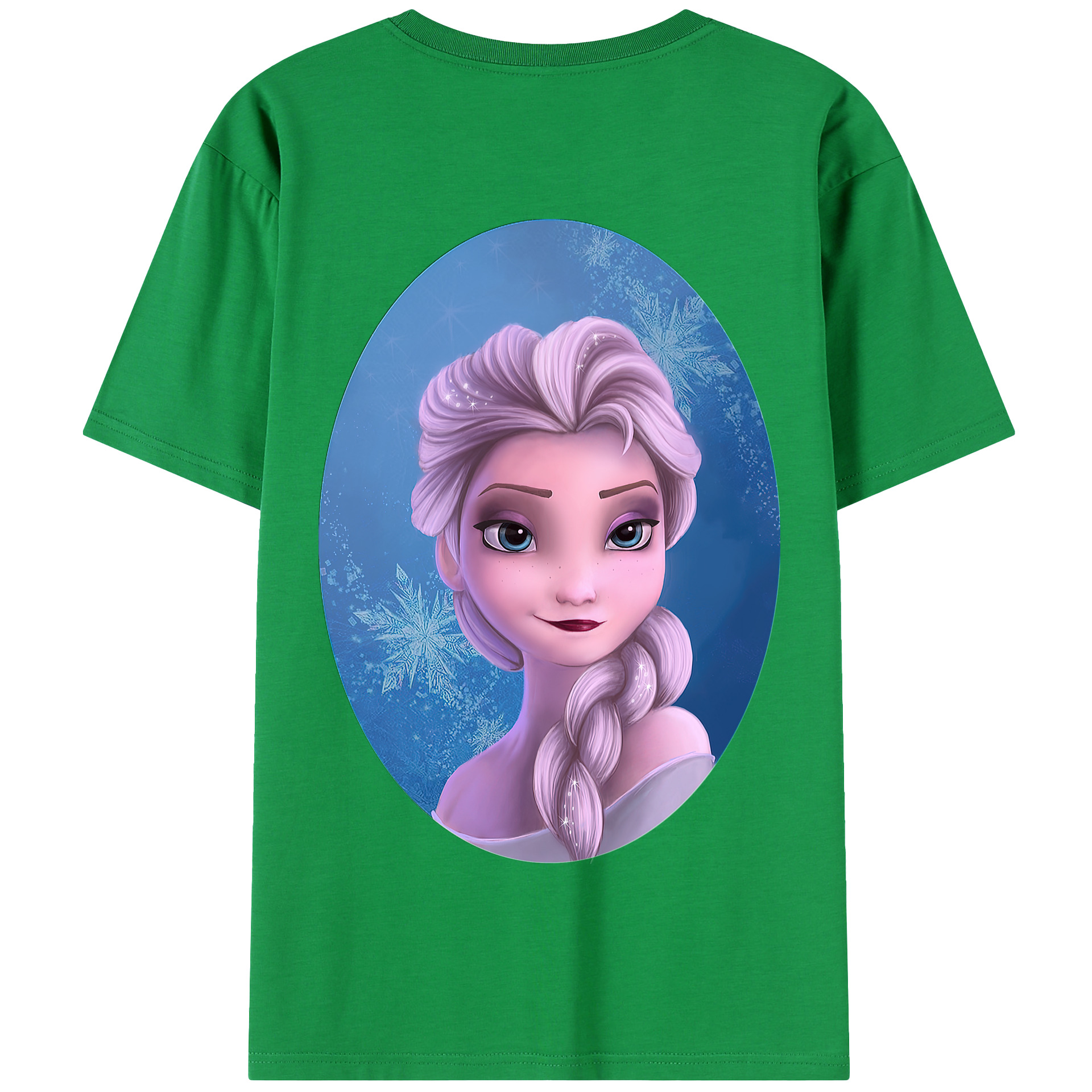（画像用） アナと雪の女王 アンナ エルサ Frozen Anna Elsa 綿100％半袖Tシャツ（背面プリント）