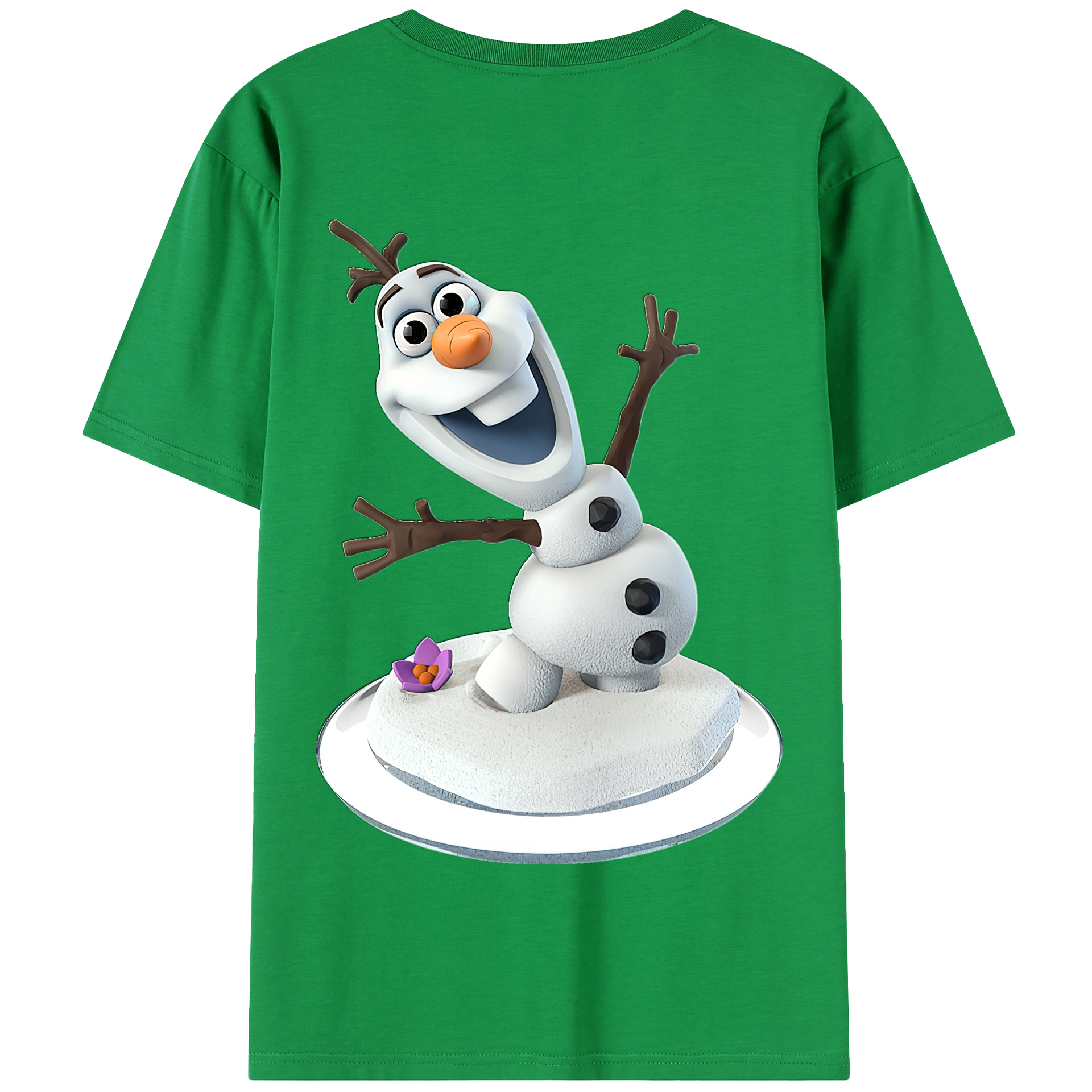 （画像用） アナと雪の女王 アンナ エルサ Frozen Anna Elsa 綿100％半袖Tシャツ（背面プリント）